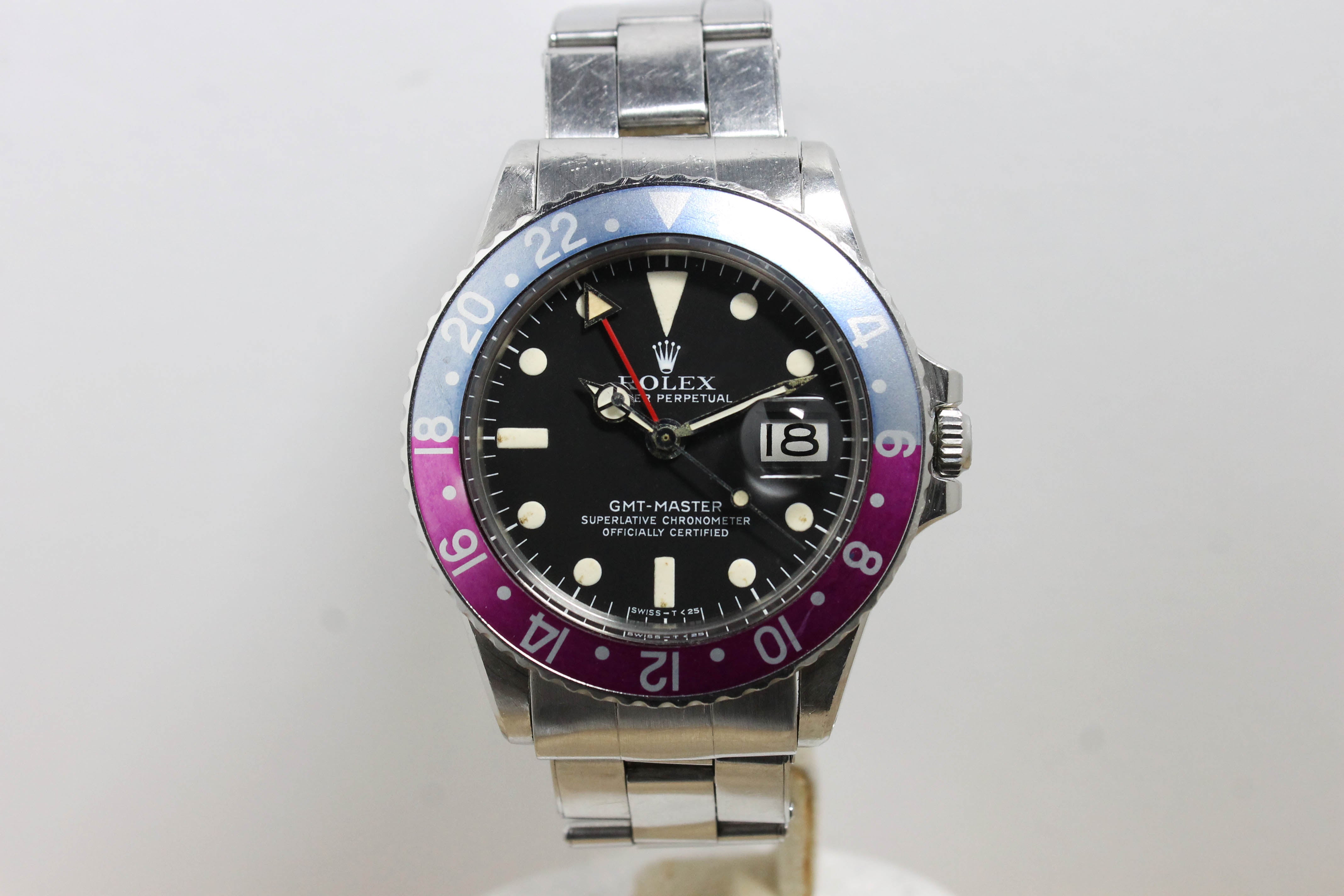 1972 Rolex GMT Master MK4 Unpolished Fuchsia Insert Ref. 1675