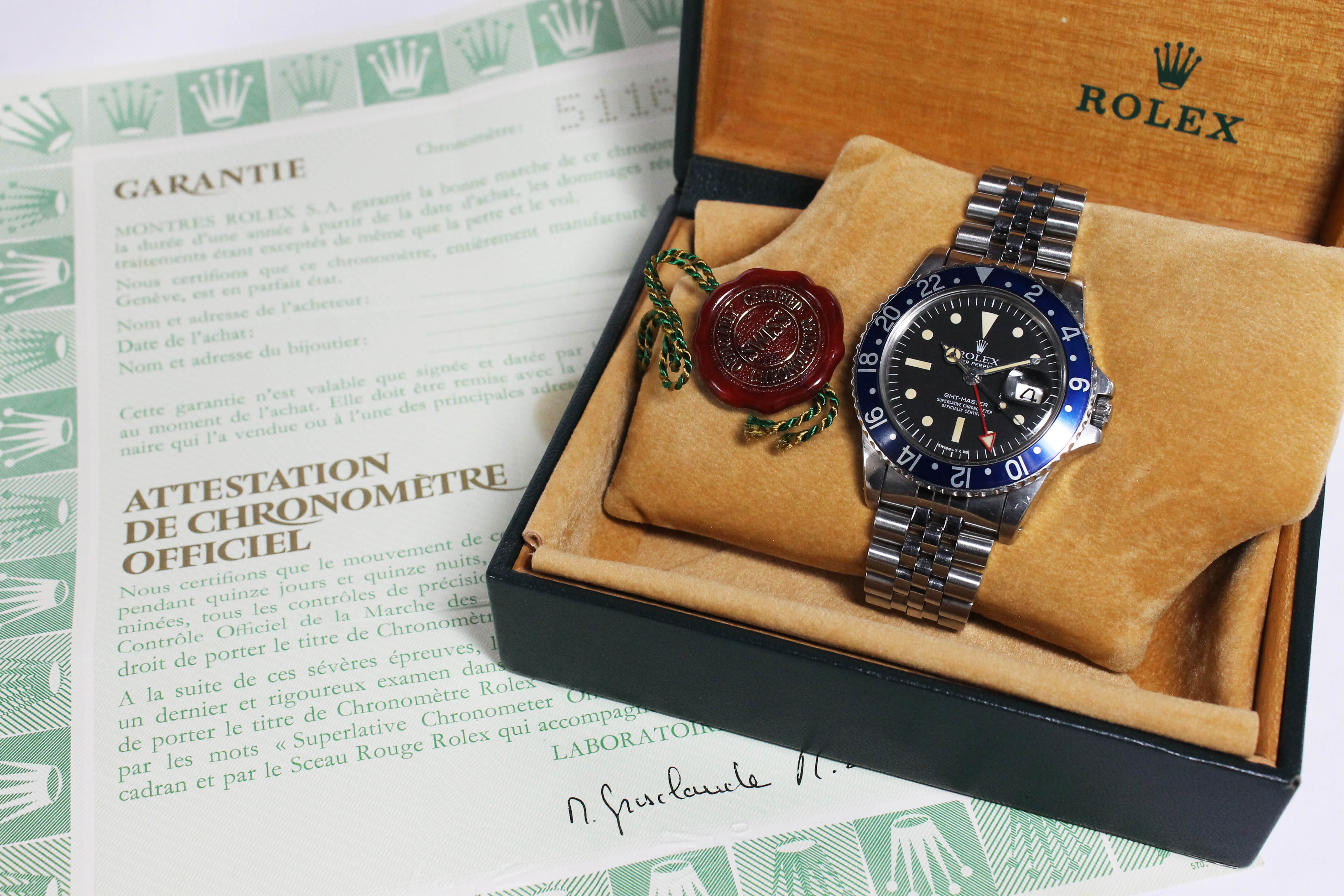 Rolex GMT Master MK3 Radial Blueberry Ref. 1675 Year 1978 (Full Set) - Price on Request