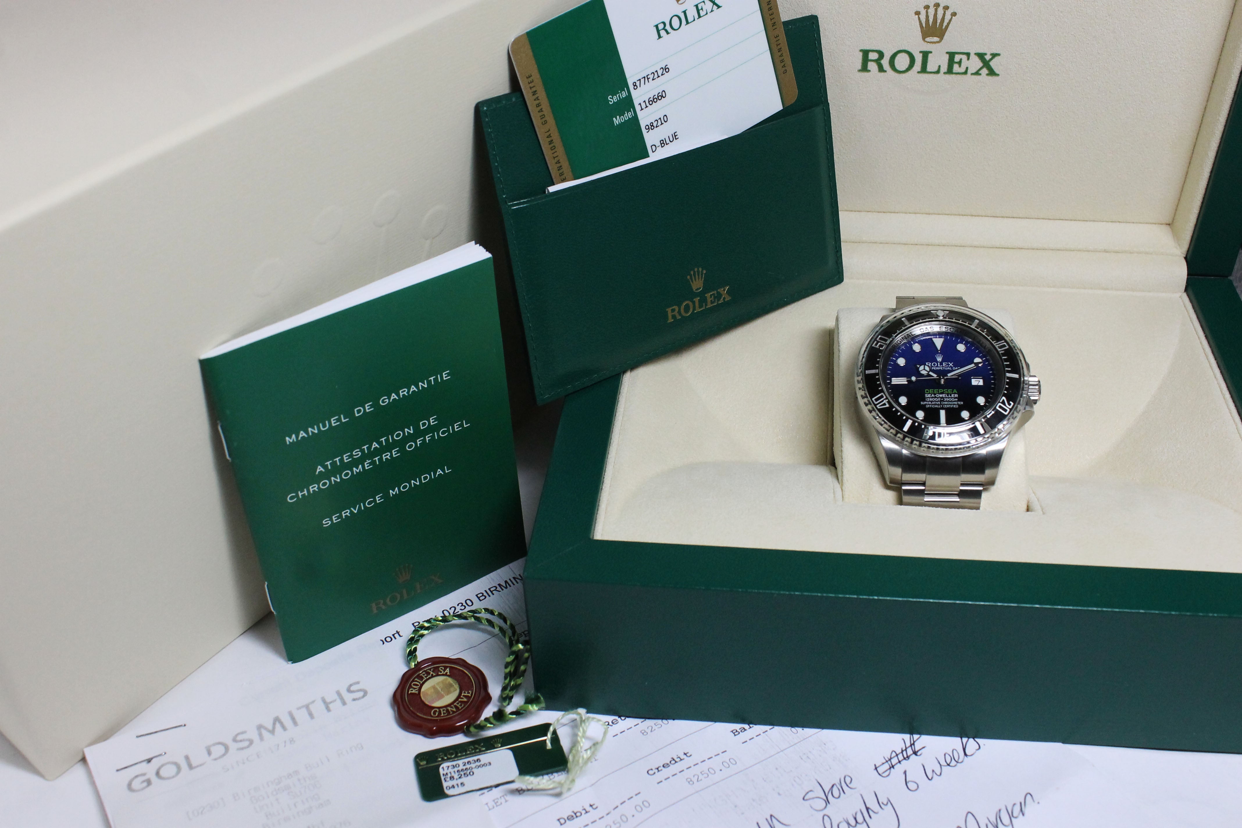 2015 Rolex Deepsea James Cameron (Unworn) Ref. 11660 (Full Set)