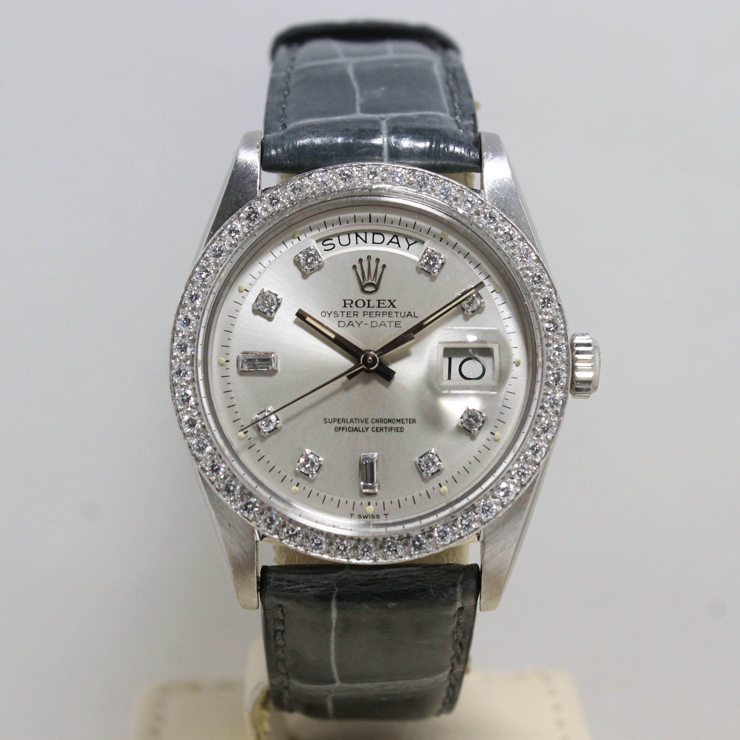 1973 Rolex Day Date Platinum Factory Diamond Dial Ref. 1804