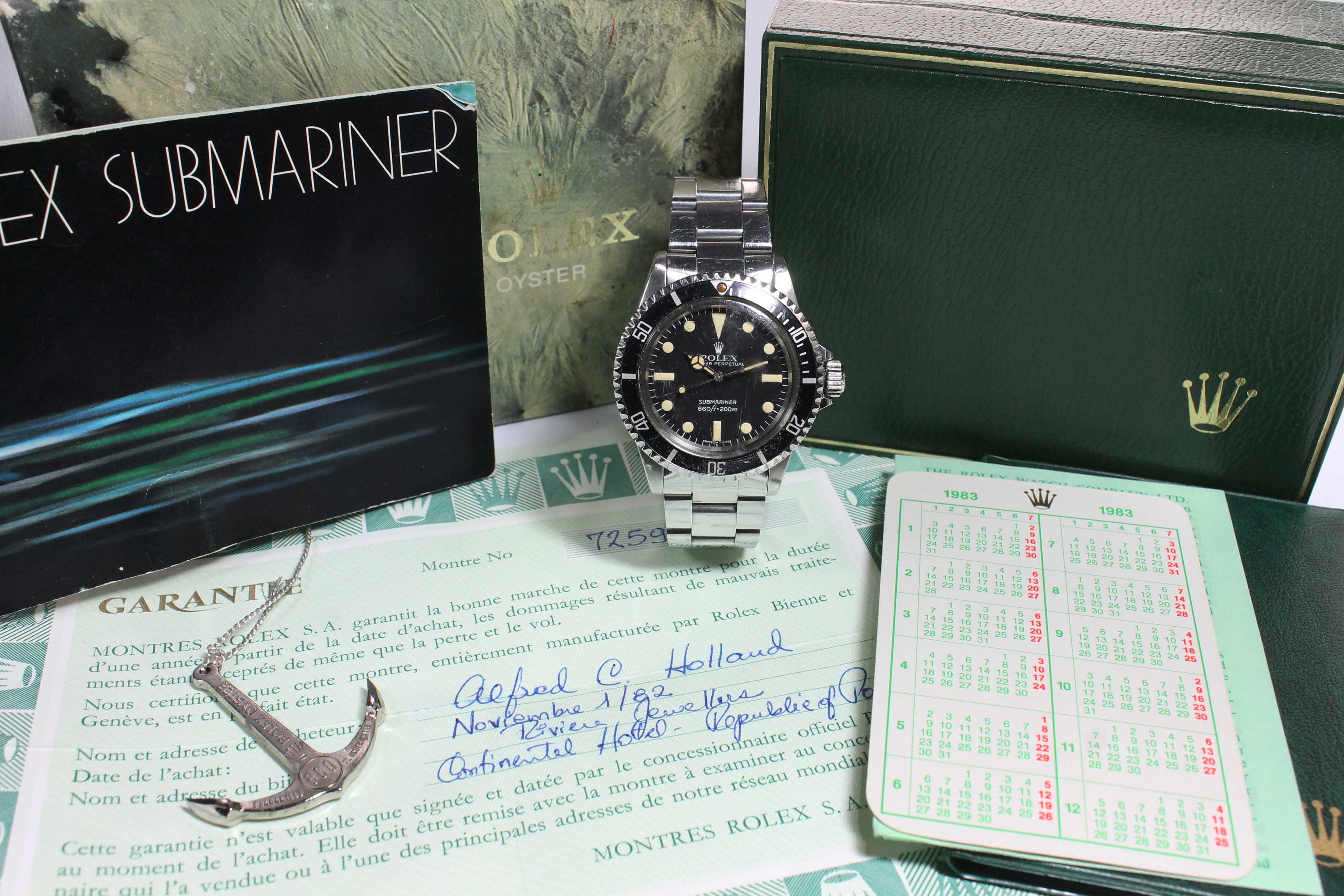 1982 Rolex Submariner Maxi MK4 Ref. 5513 (Full Set)