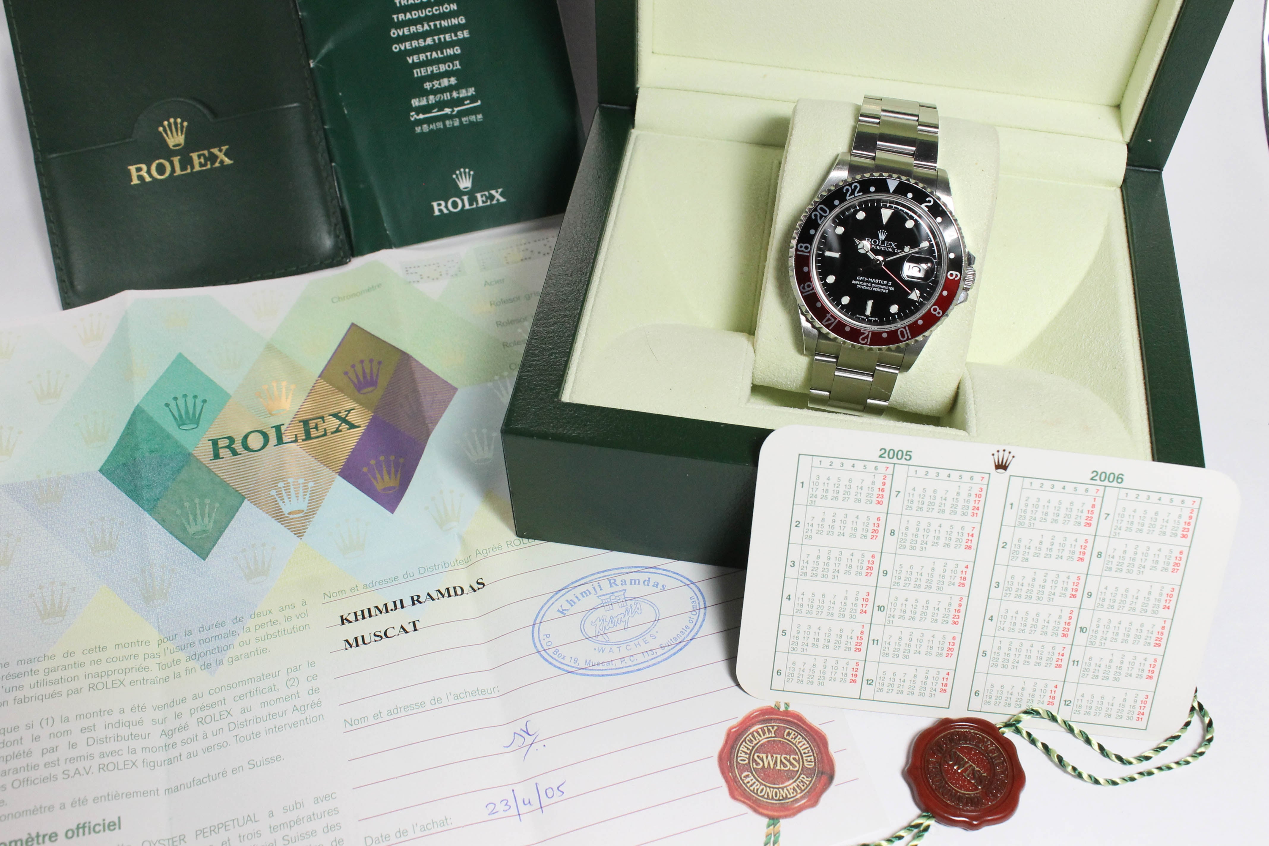 2004 Rolex GMT Master II Coke Ref. 16710 (Full Set)