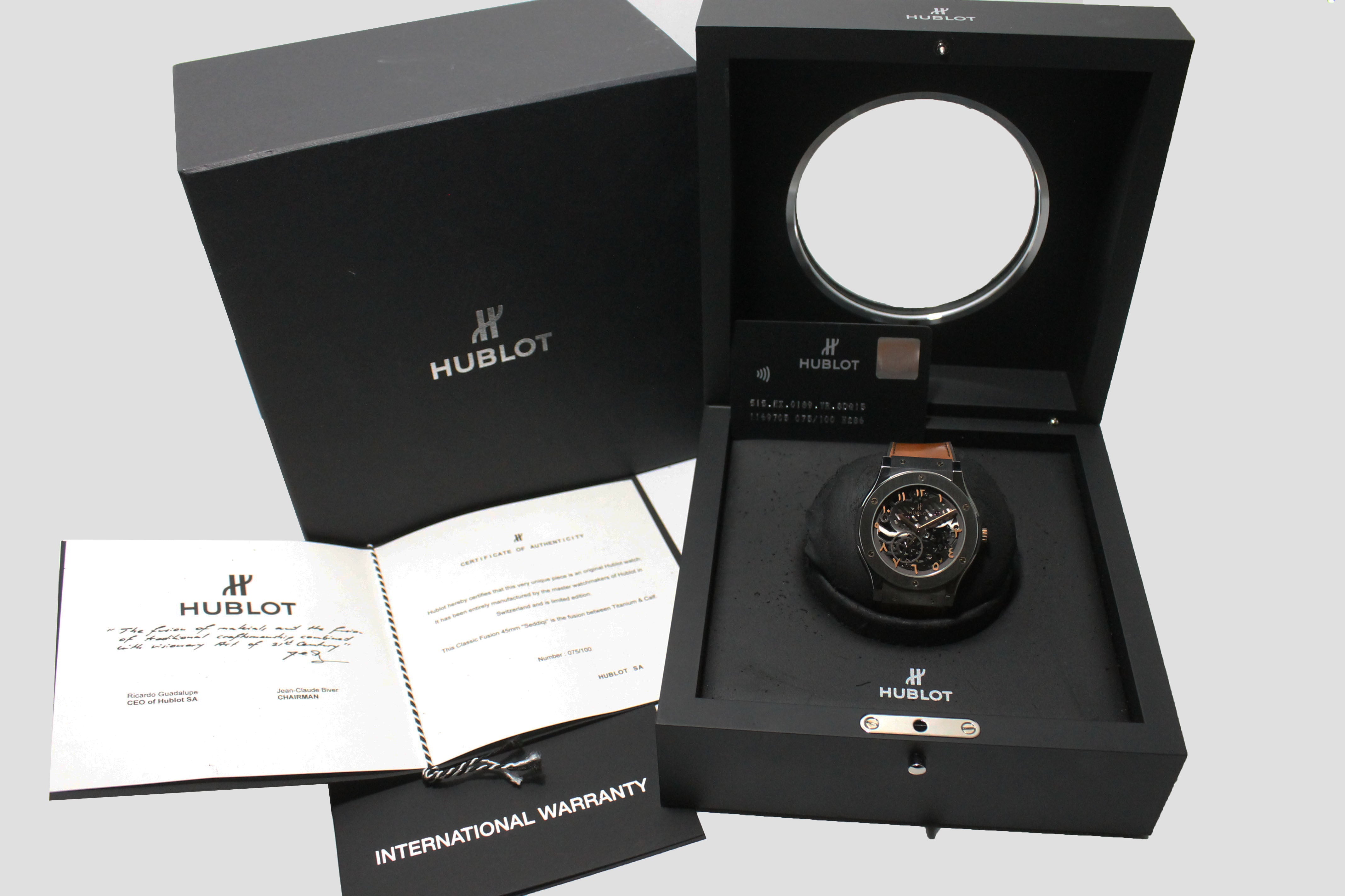 2016 Hublot Classic Fusion Vision III Dubai Edition Ref. H286  075/100 (Full Set)