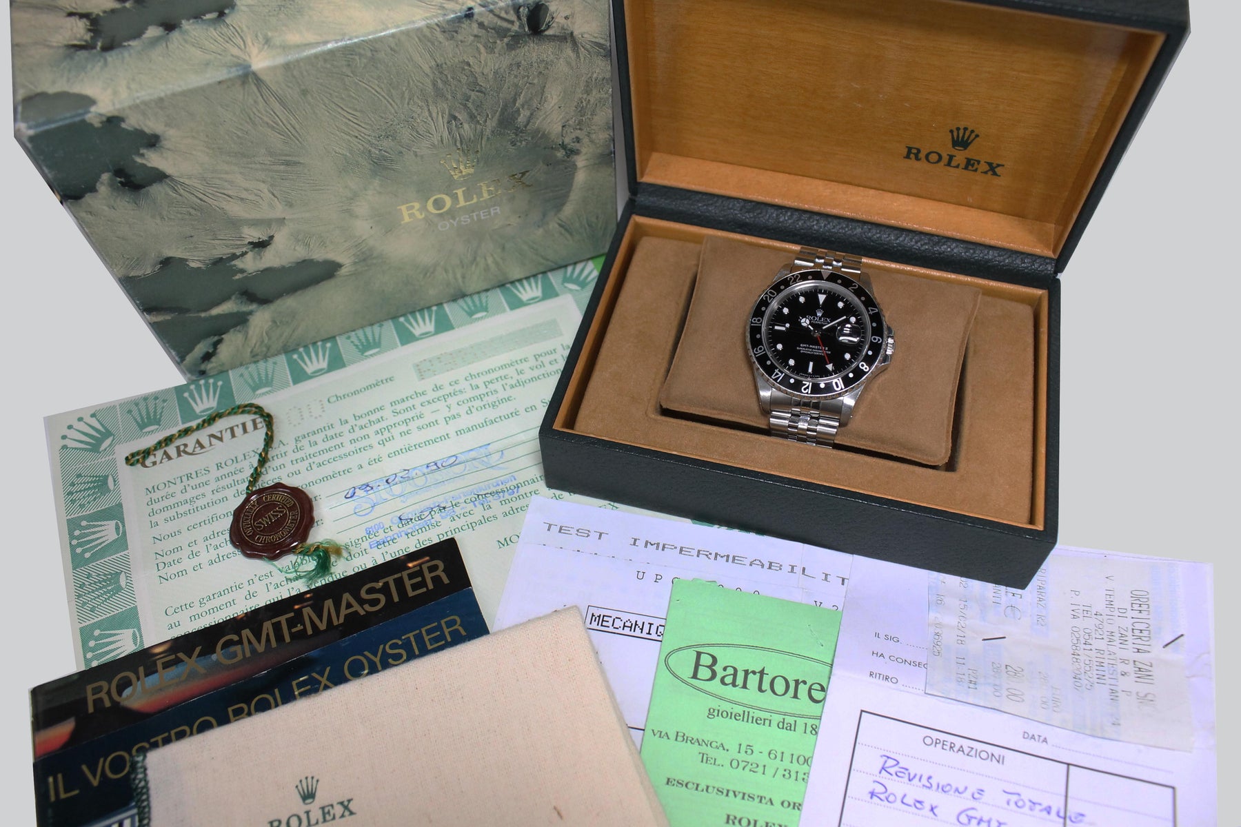 1988 Rolex GMT Master II Tritium Jubilee Ref. 16710 (Full Set & Service Papers)