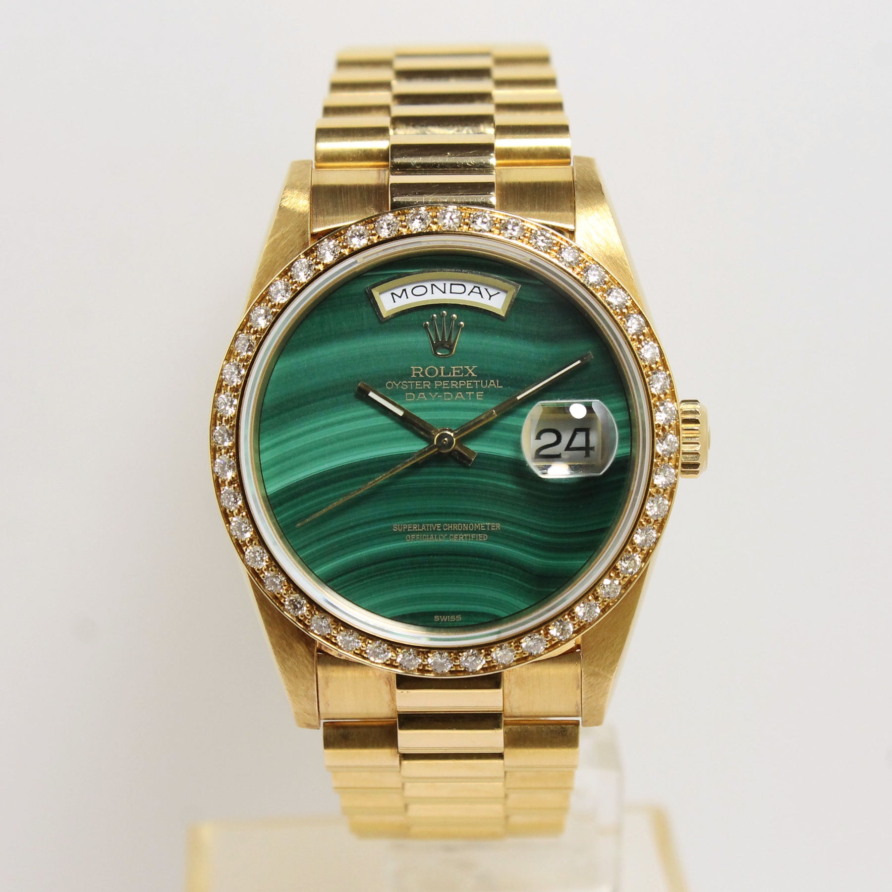 1990 Rolex Day Date Factory Malachite Dial Ref. 18348