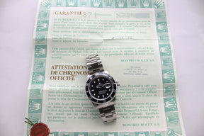 1991 Rolex Submariner Tritium Dial Ref. 16610 (with Certificate)