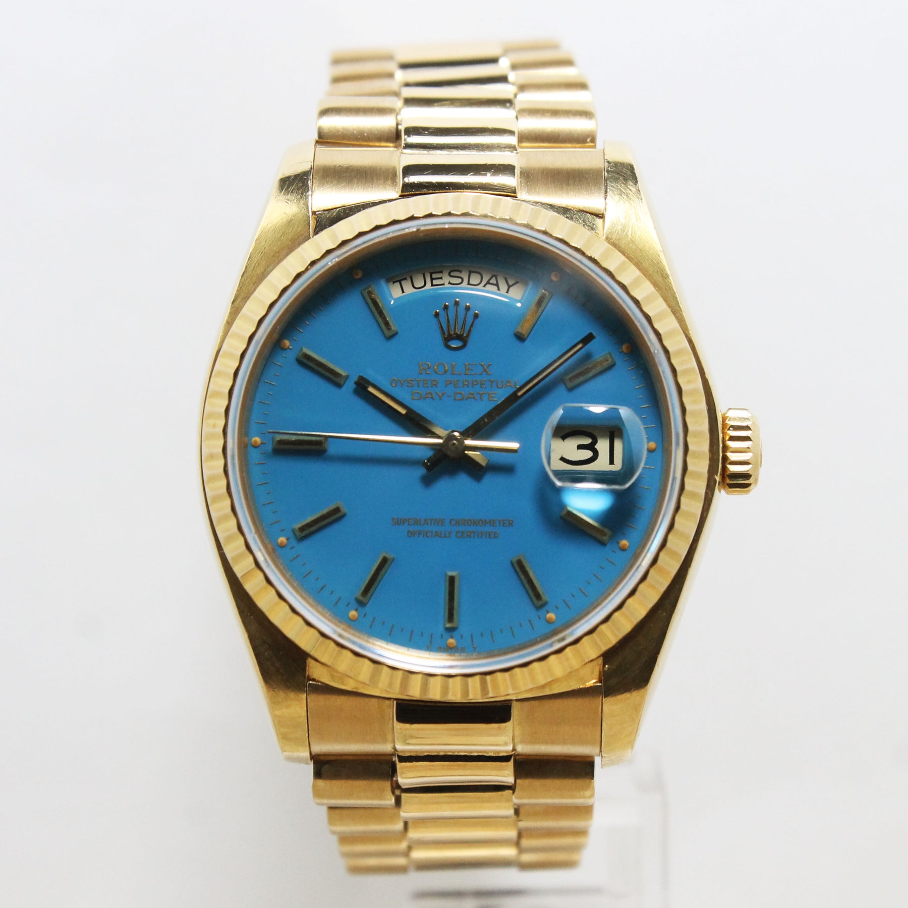 1978 Rolex Day Date Turquoise Stella Dial Ref. 18038