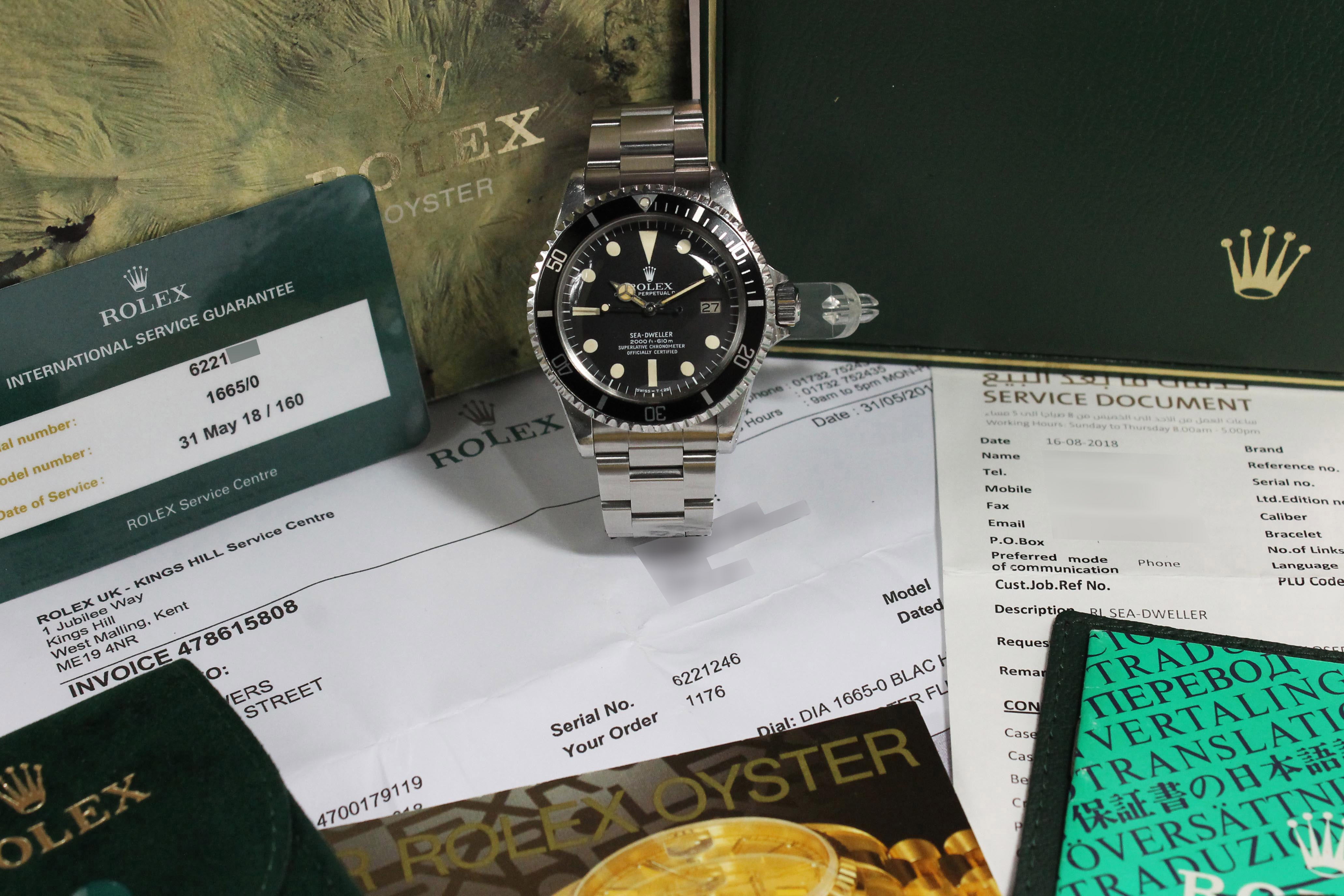 Rolex Sea Dweller Great White MK1 Ref. 1665 Year 1980 (with Box and Papers)