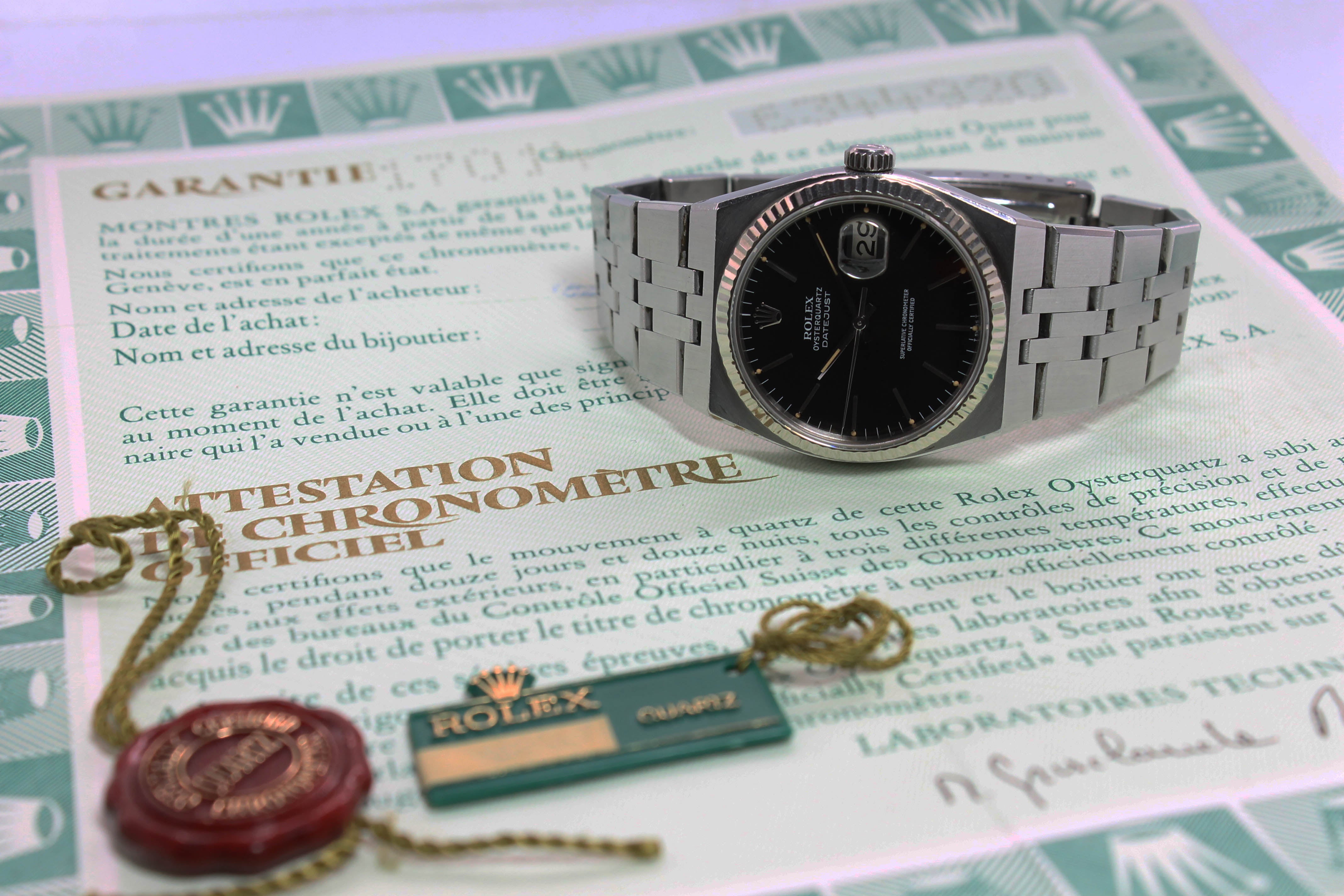 1981 Rolex Oysterquartz Datejust Ref. 17014 (with Papers)