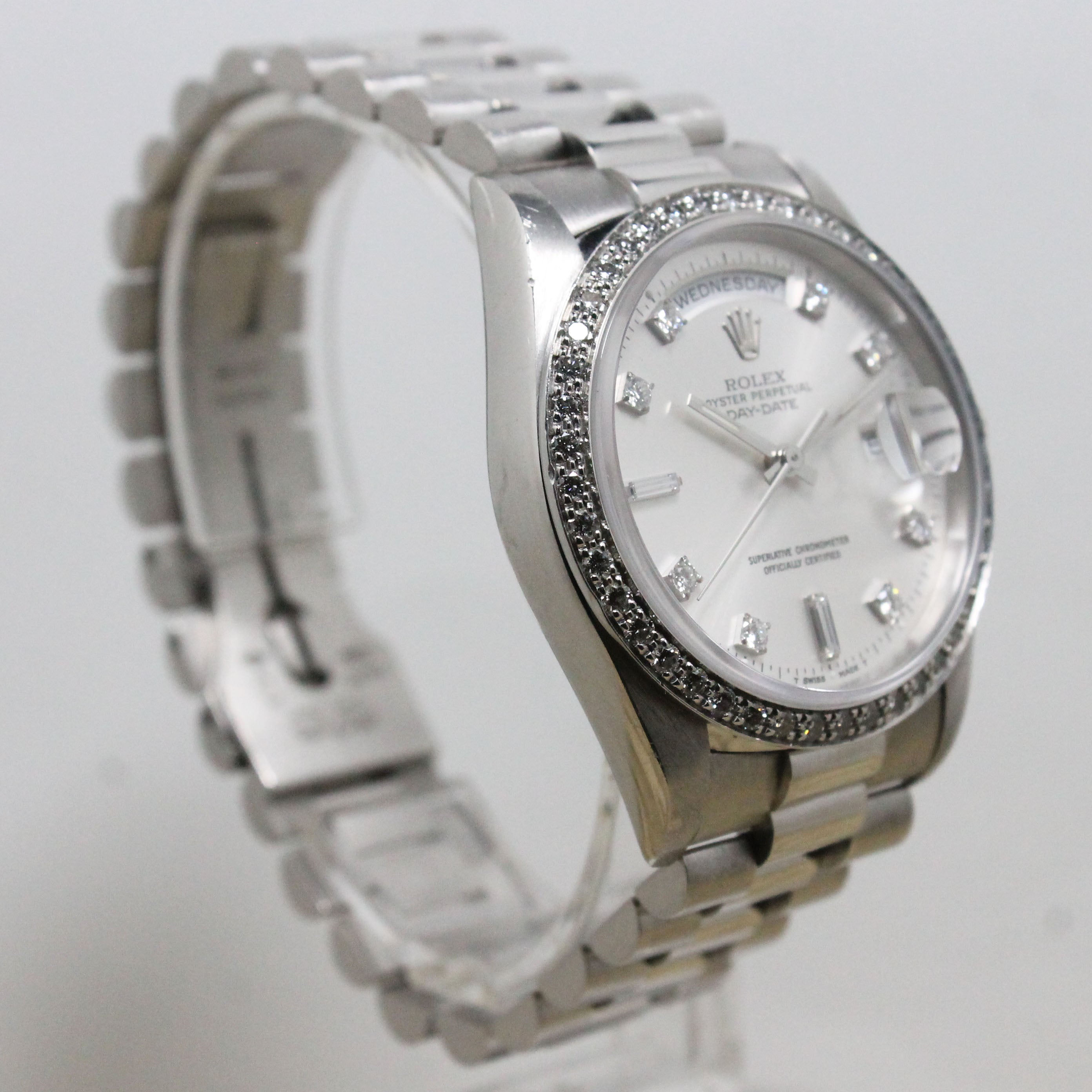 1989 Rolex Day Date Platinum Jumbo Diamond Dial Ref. 18346