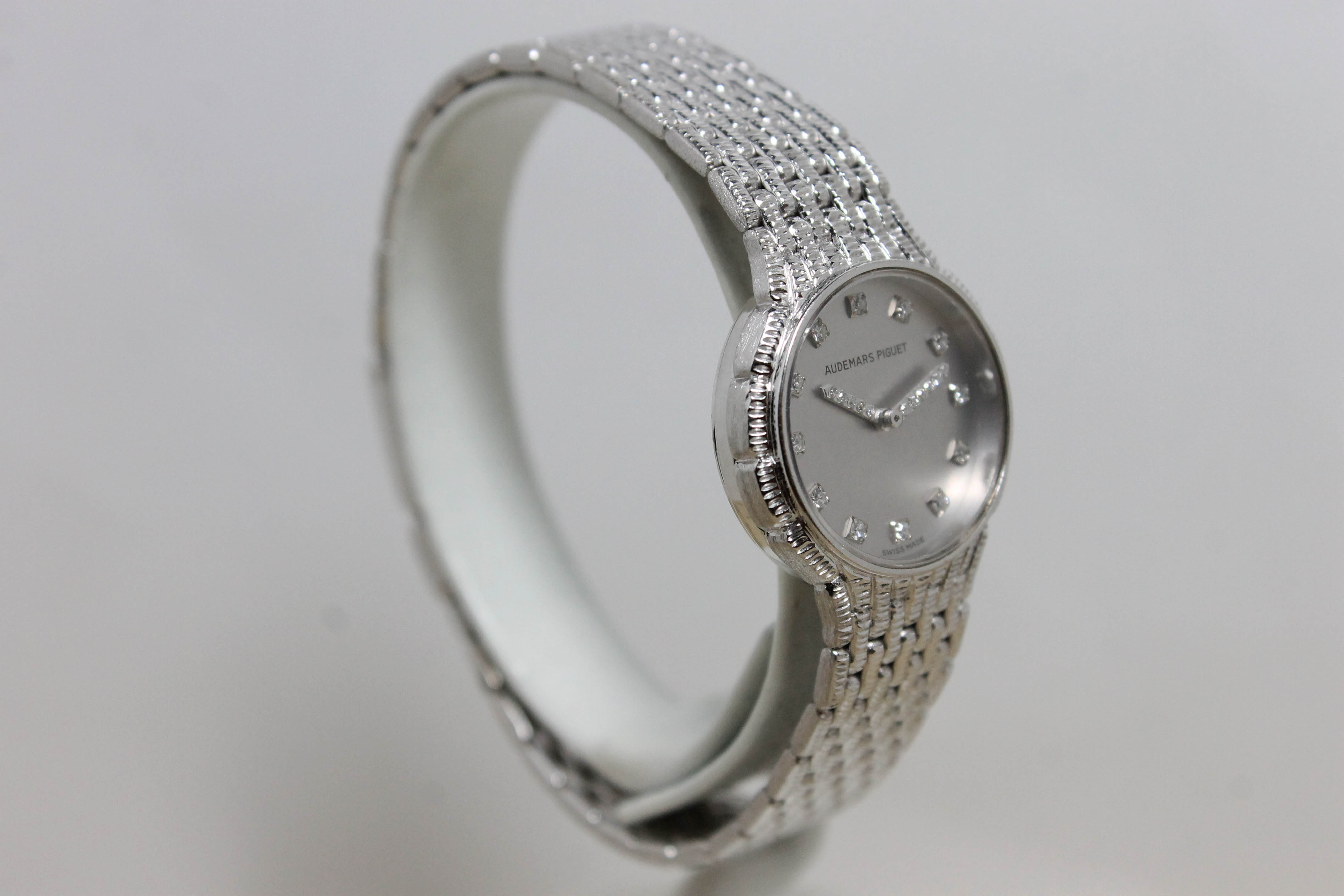 1989 Audemars Piguet Ladies 18K White Gold Watch with Diamonds Ref. 79195BC