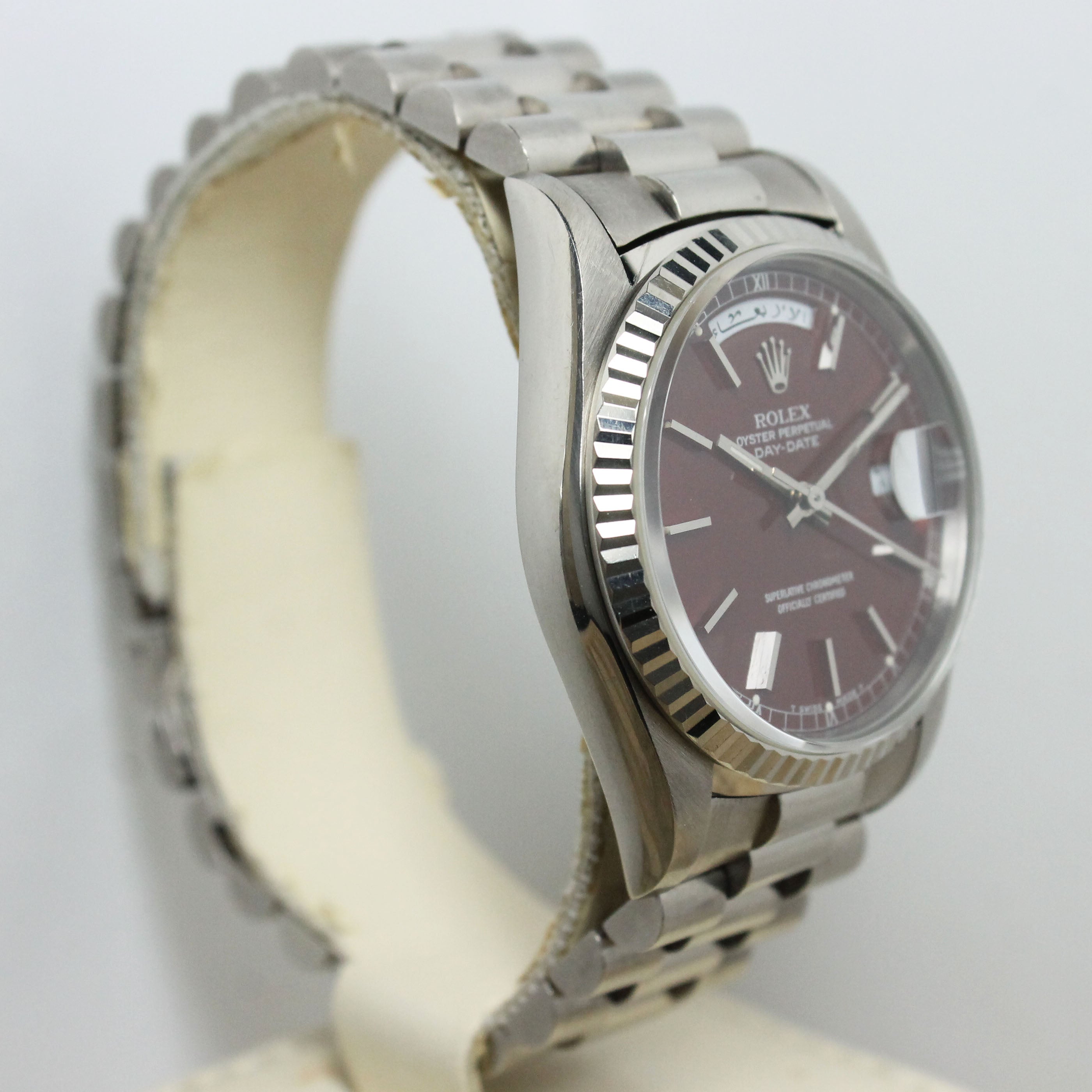 1988 Rolex Day Date Stella Oxblood WG Ref. 18039