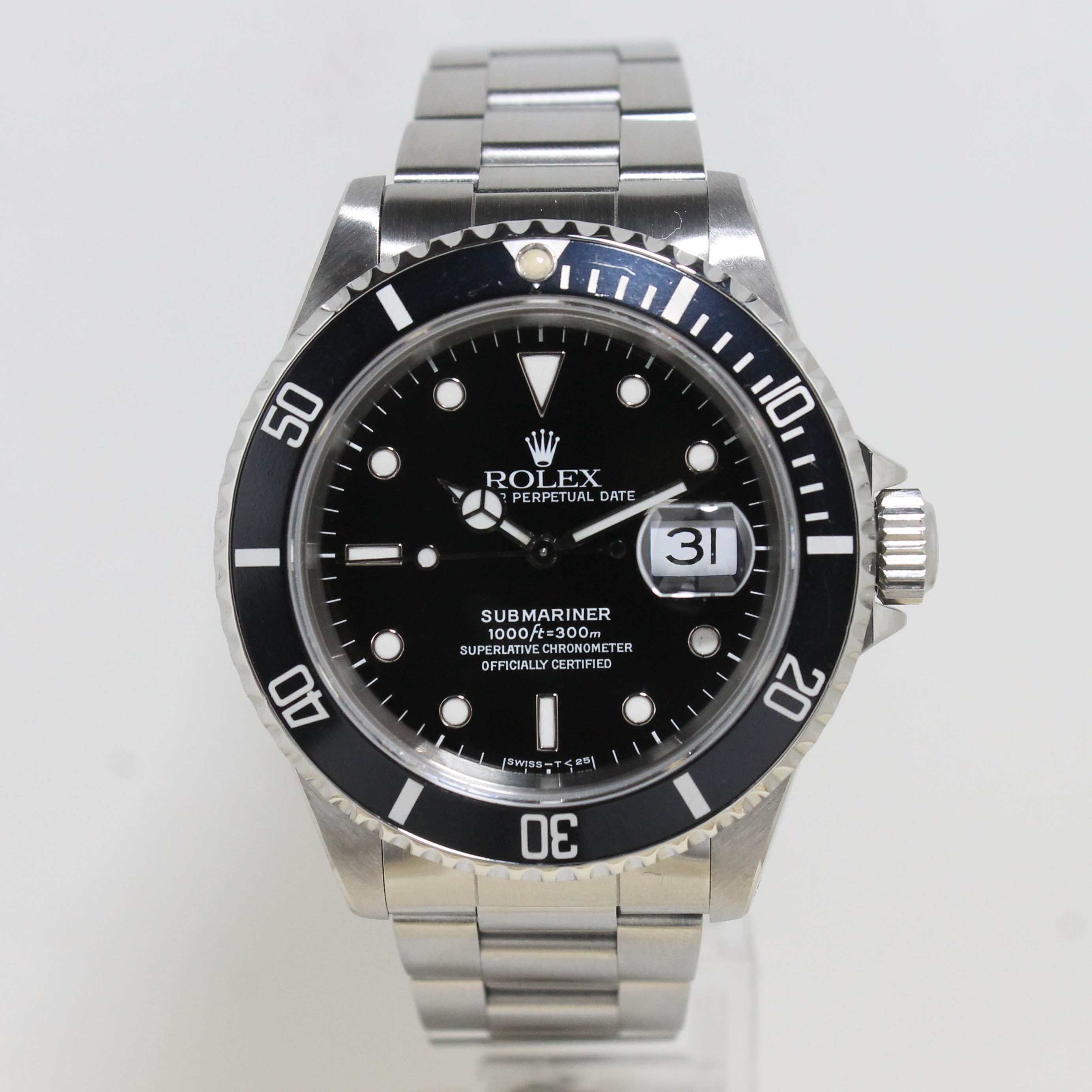 1991 Rolex Submariner Tritium Dial Ref. 16610 (with Certificate)