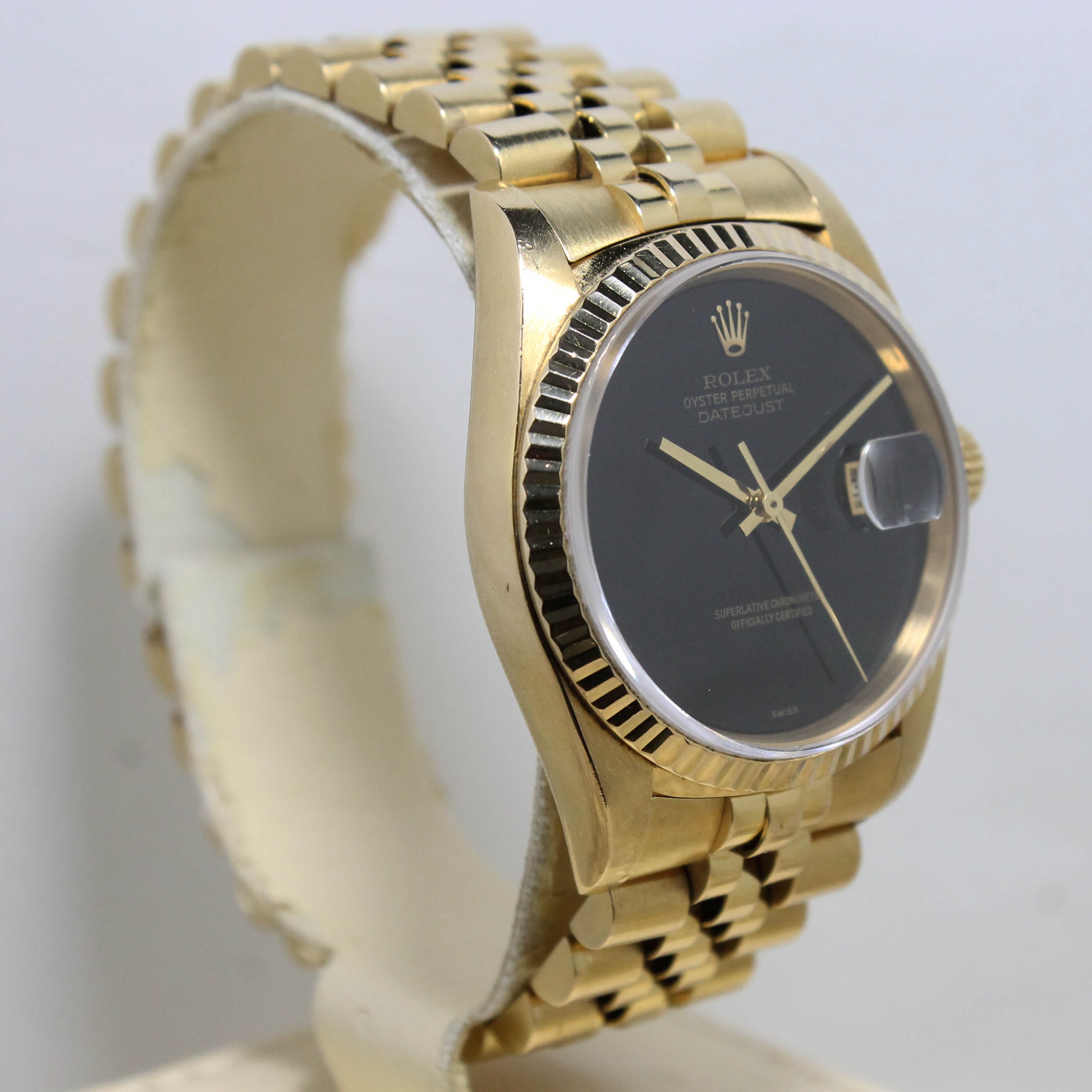 1990 Rolex Datejust Onyx Dial Ref. 16238