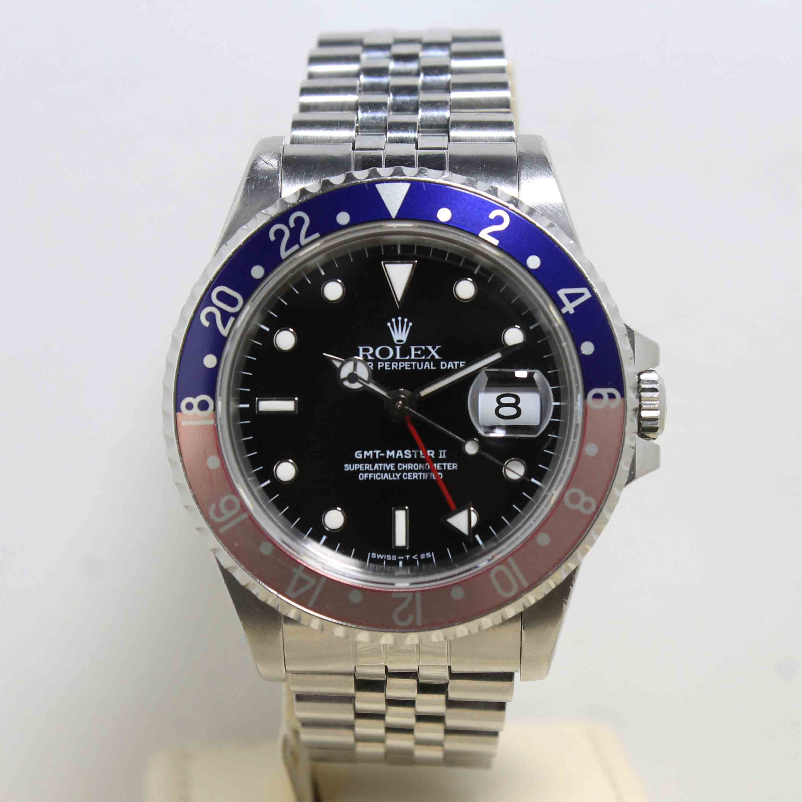 1989 Rolex GMT Master II Pepsi Jubilee Ref. 16710 (Full Set)