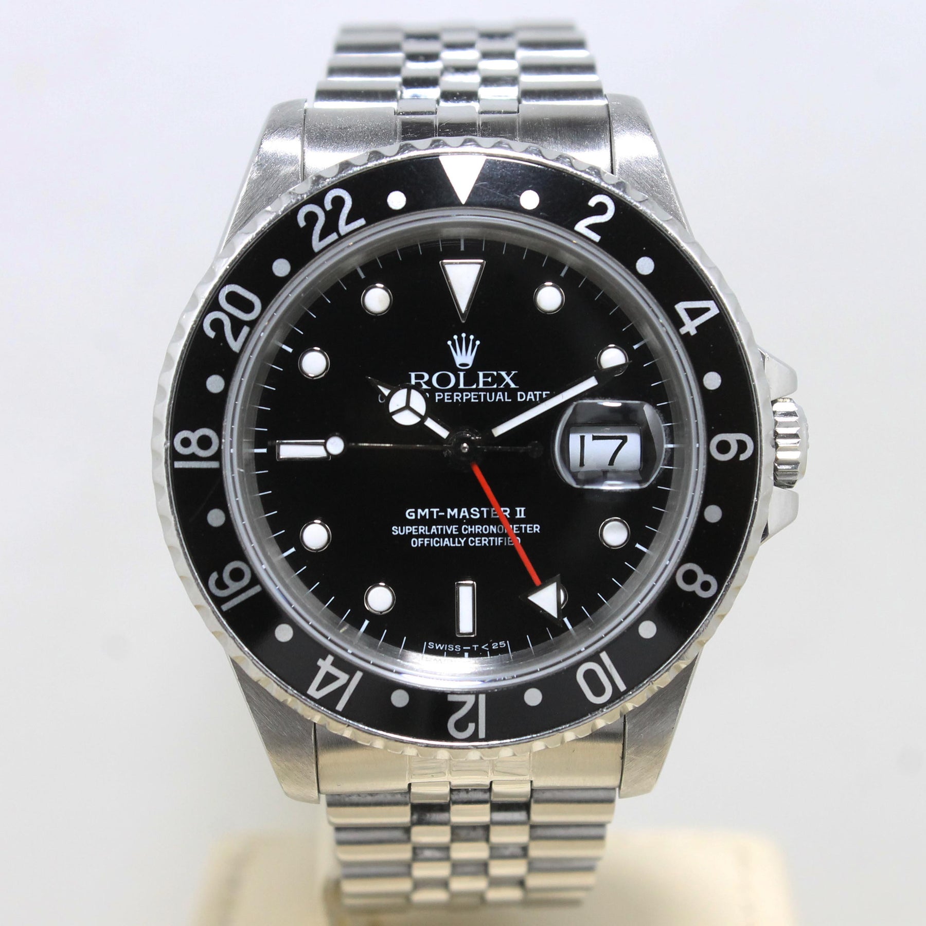 1988 Rolex GMT Master II Tritium Jubilee Ref. 16710 (Full Set & Service Papers)