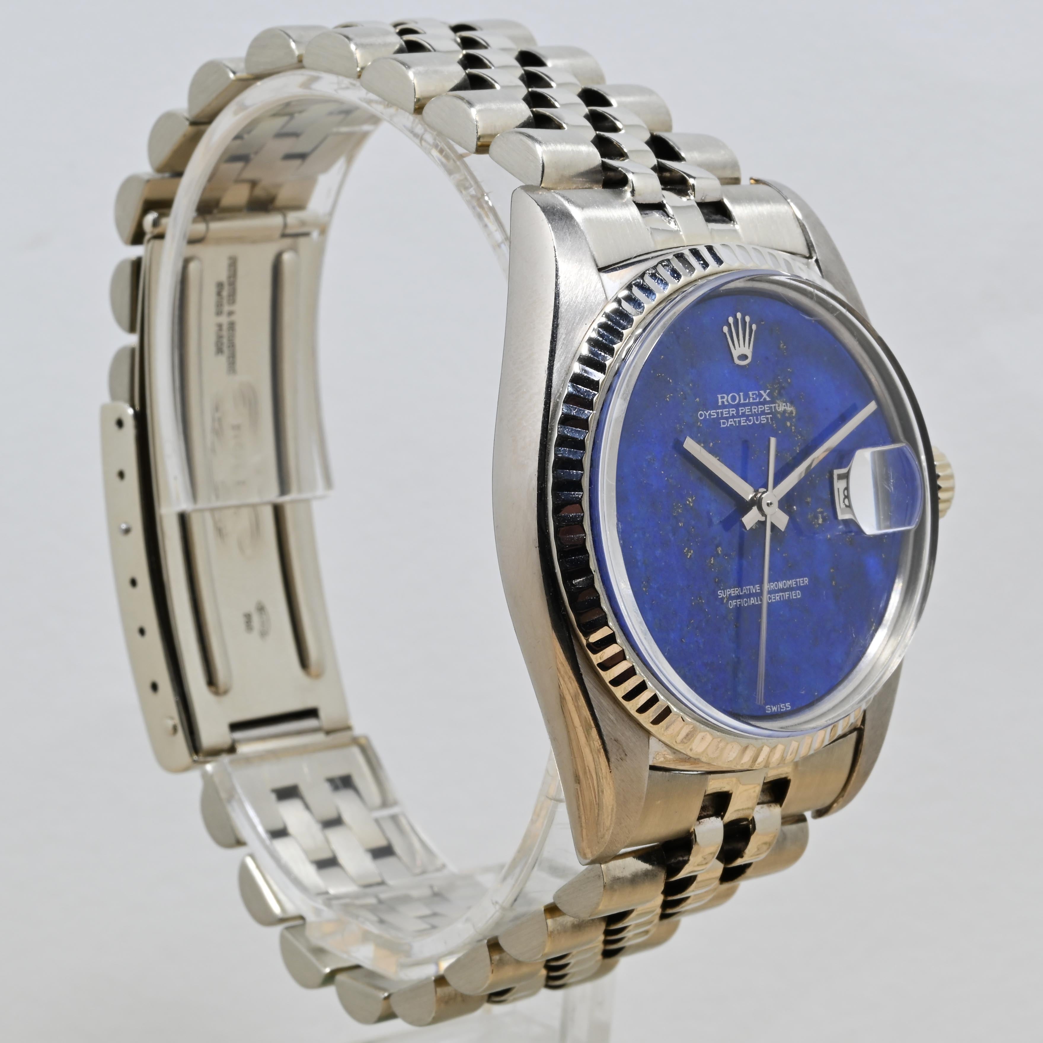 1975 Rolex Datejust White Gold Lapis Dial Ref. 1601