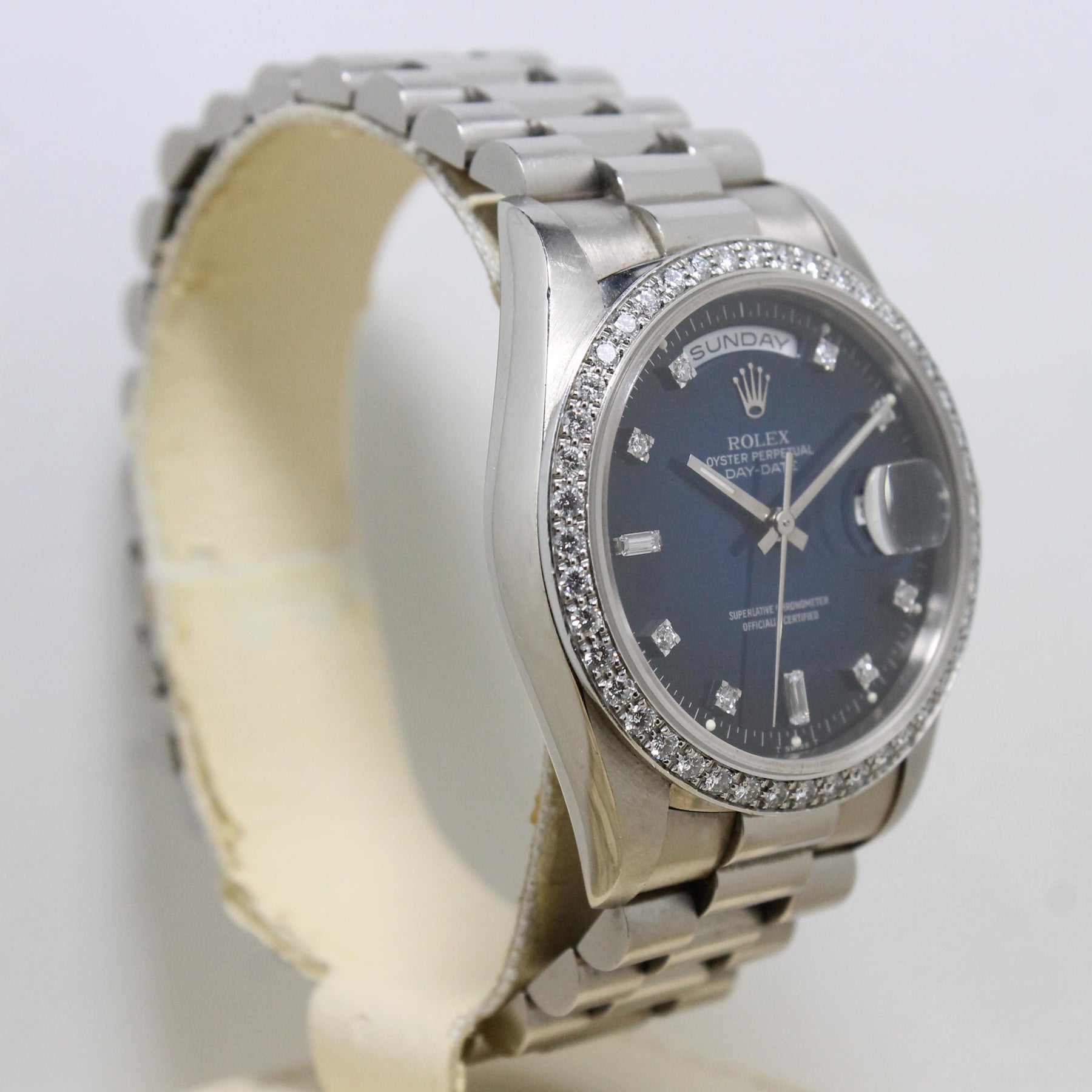 1990 Rolex Day Date Vignette Diamond Dial & Diamond Bezel Ref. 18349