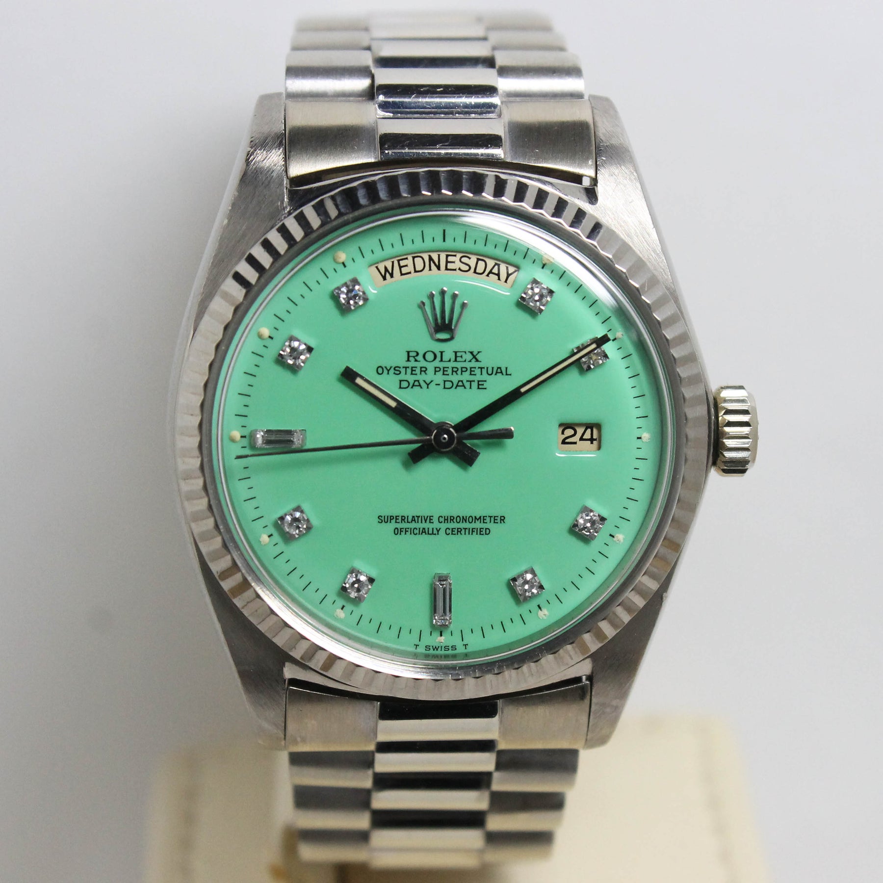 1972 Rolex Day Date Sea Foam Ref. 1803 (with Papers) - Price on Request