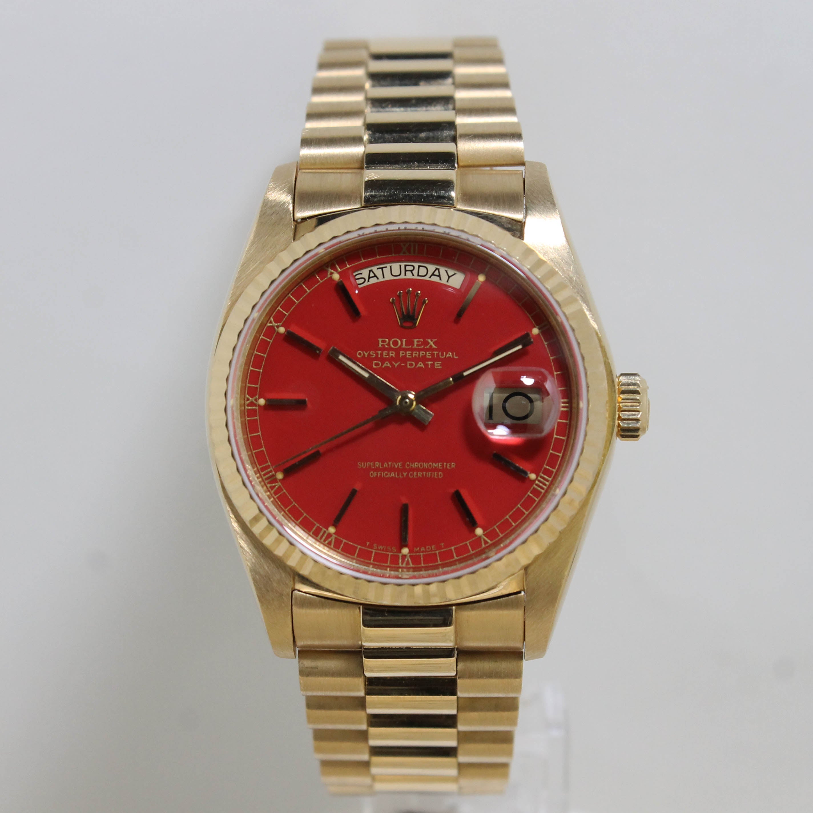 1978 Rolex Day Date Red Stella Ref. 18038 (Full Set)