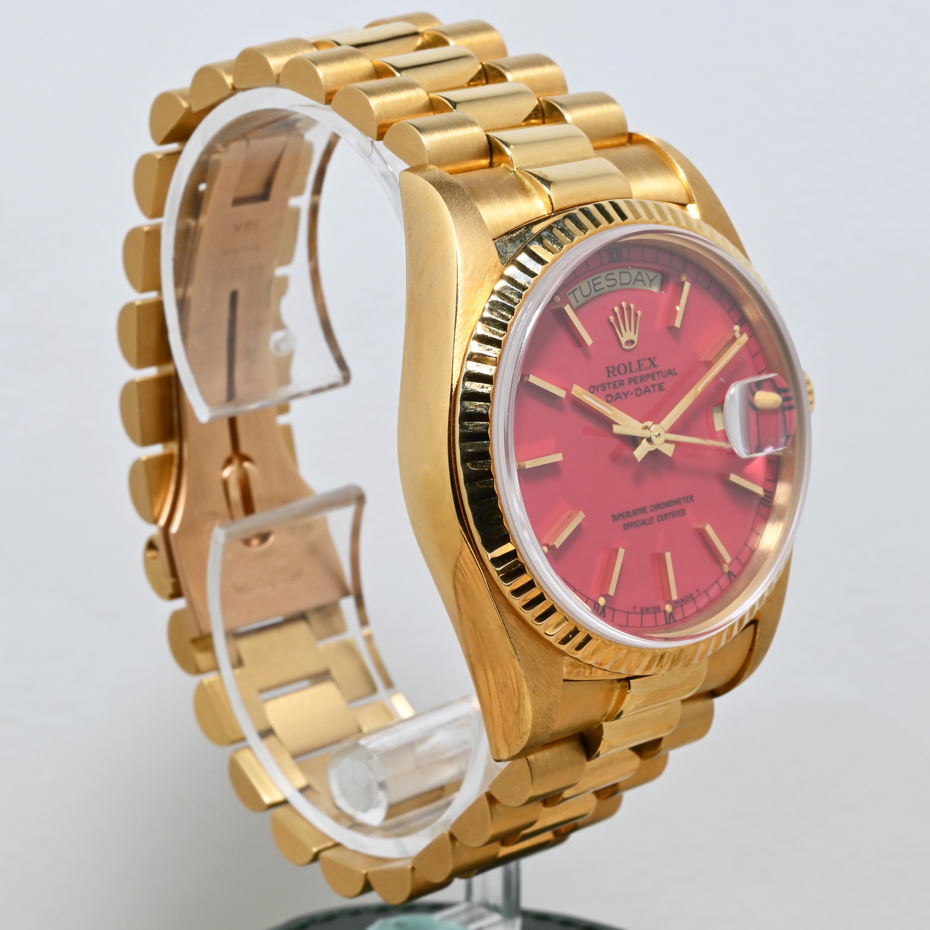 1984 Rolex Day Date Raspberry Stella Ref. 18038