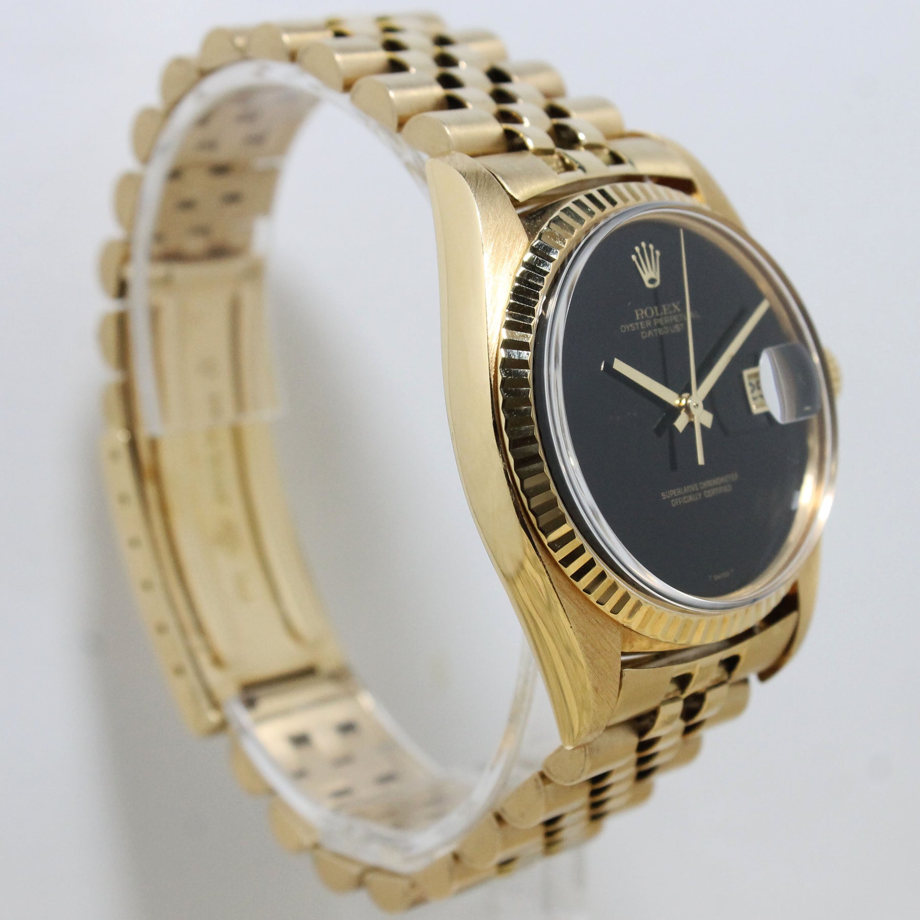 1975 Rolex Datejust 18K Onyx Dial Ref. 1601