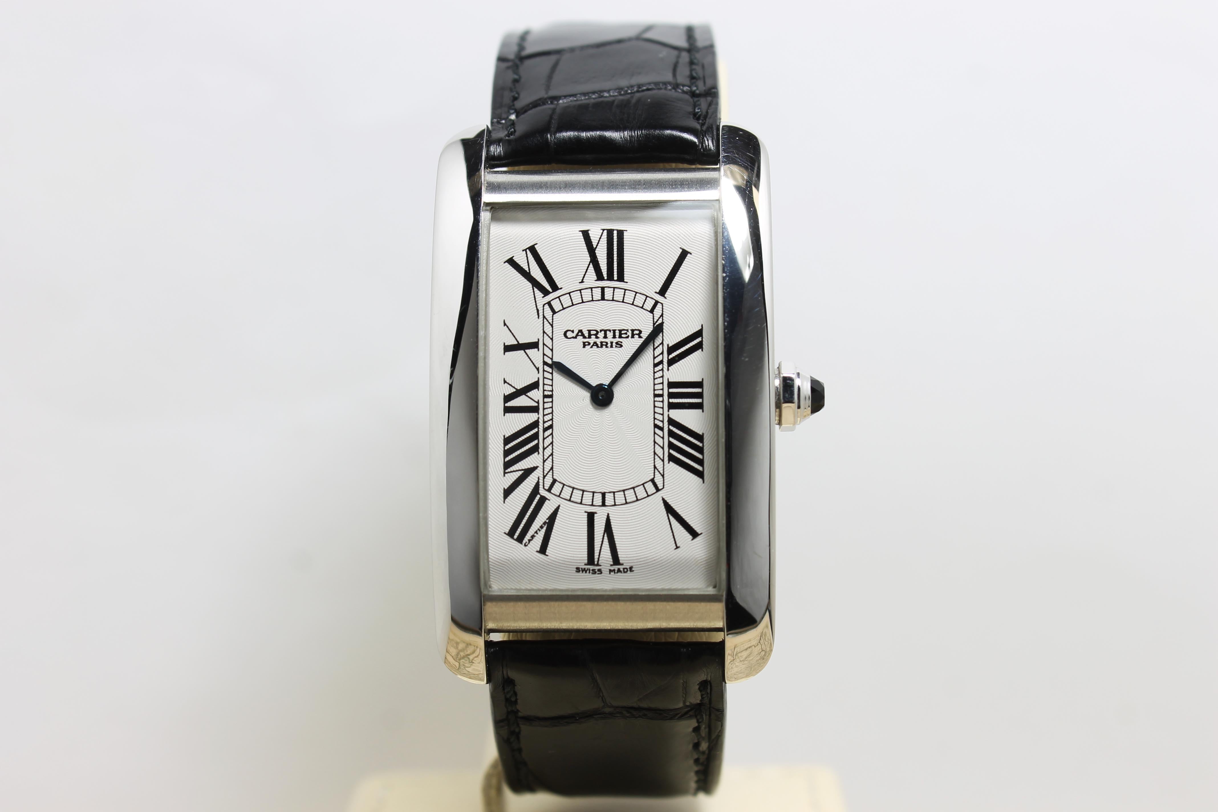 1999 Cartier Tank Platinum XL Ref. W2604351 (Full Set)