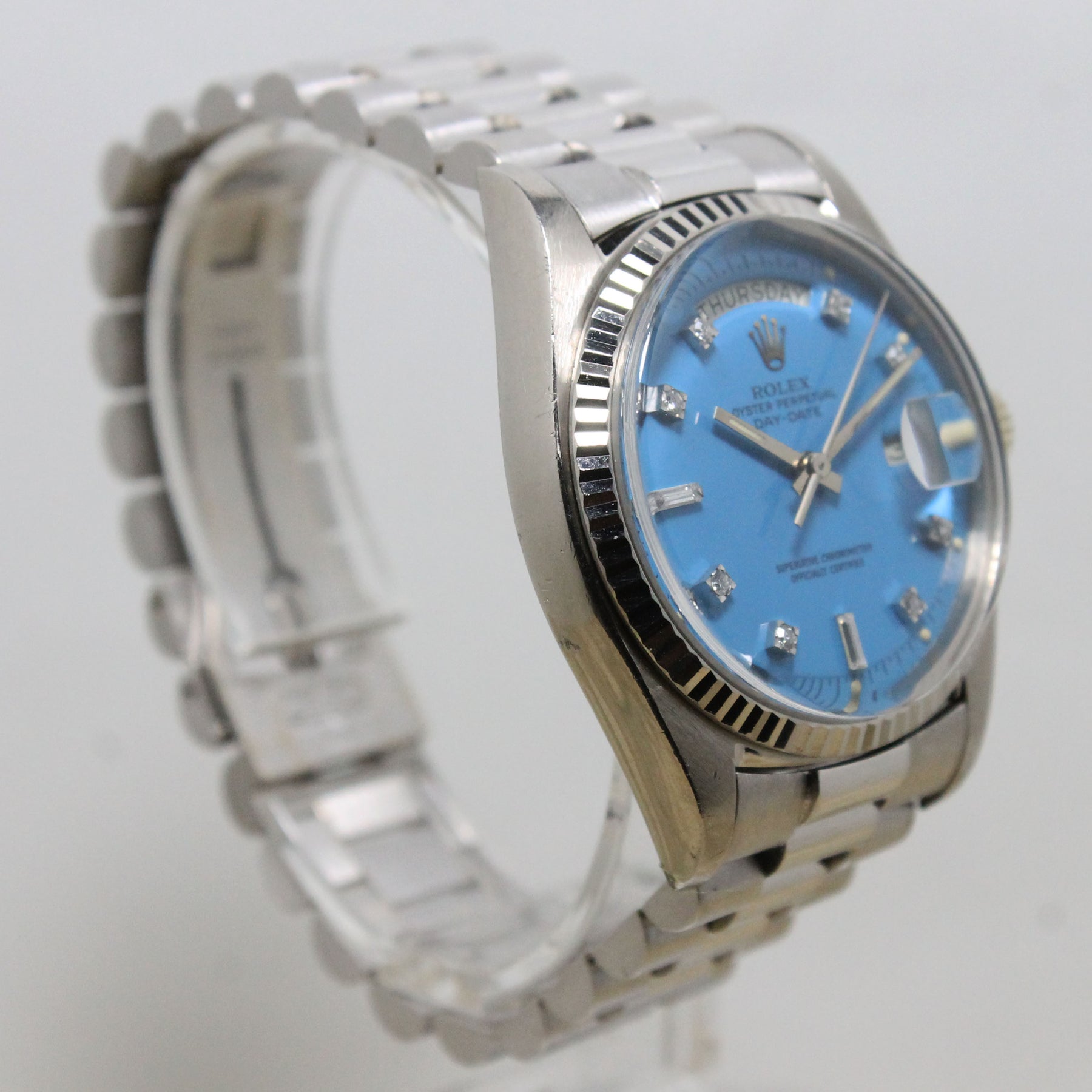 1978 Rolex Day Date Blue Stella Diamond Dial Ref. 1803