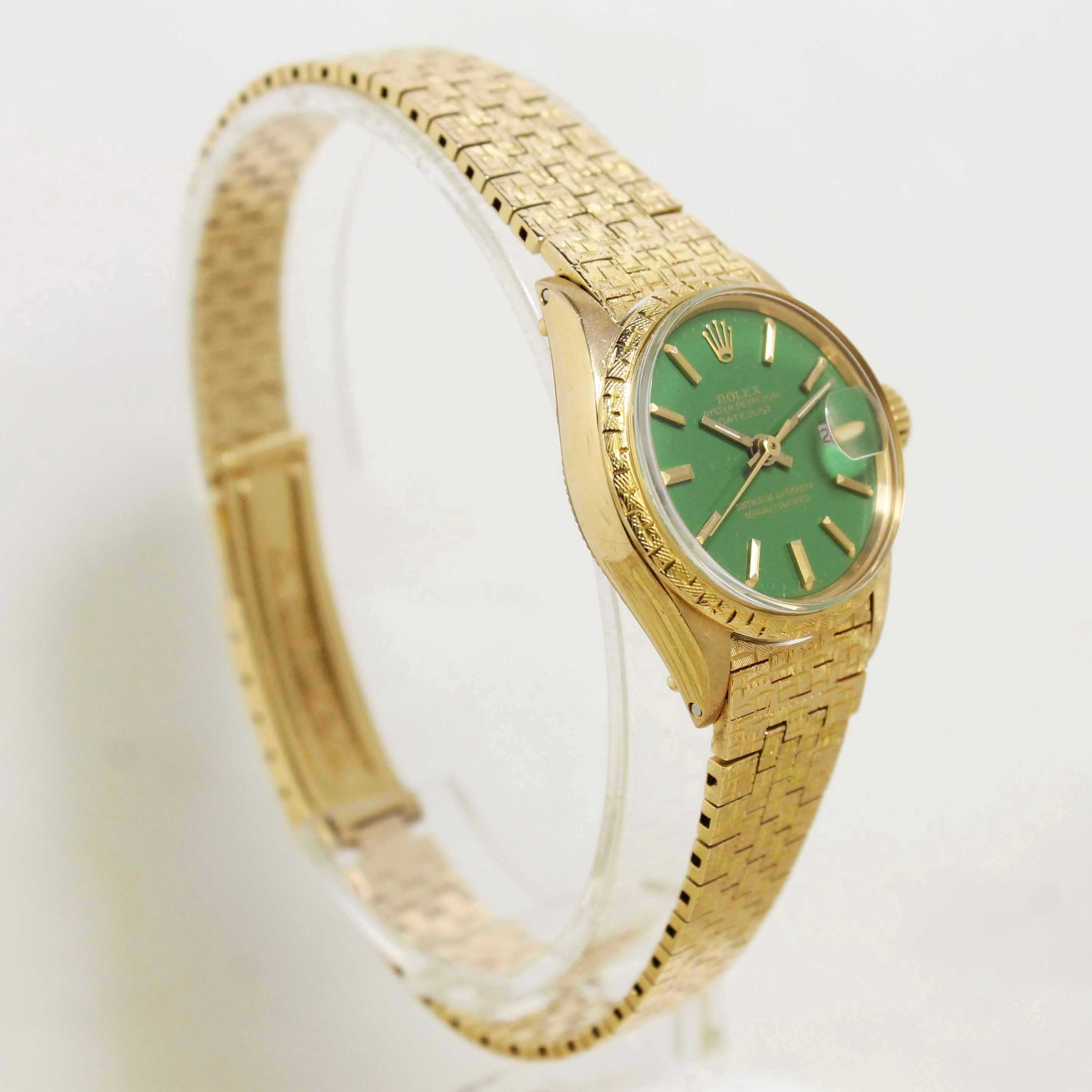 1975 Rolex Ladies Datejust Stella Green Ref. 6702