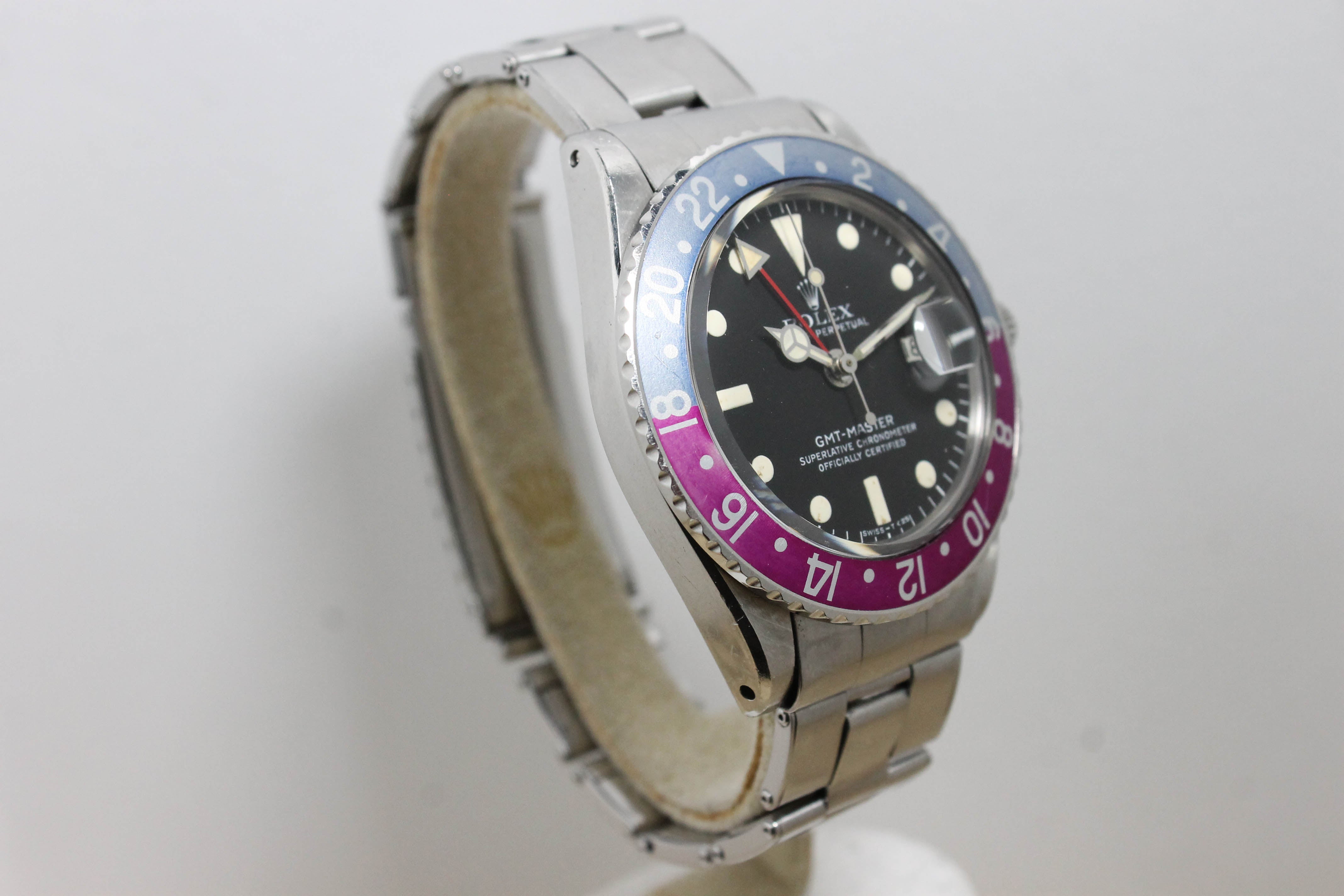 1972 Rolex GMT Master MK4 Unpolished Fuchsia Insert Ref. 1675