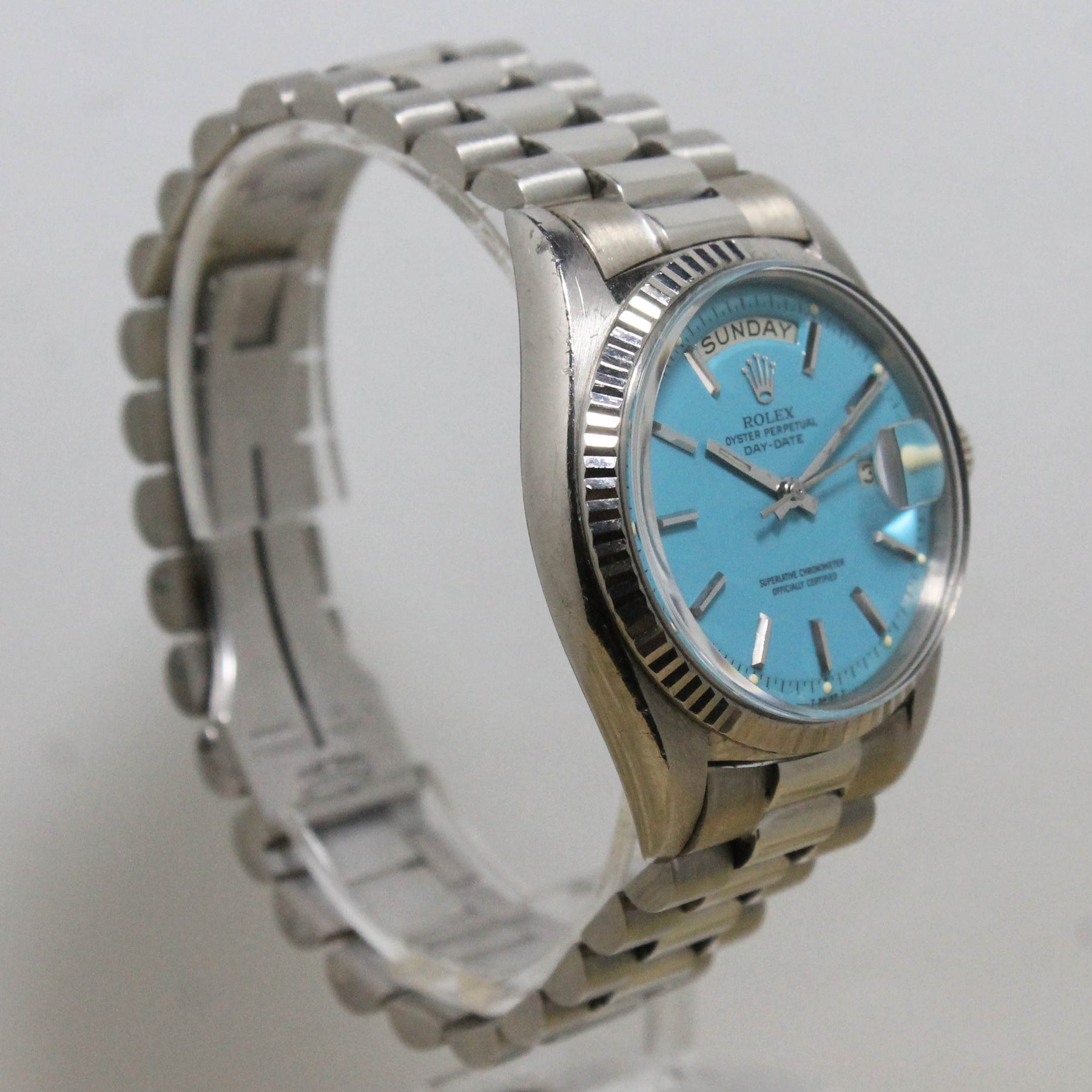 1967 Rolex Day Date WG Turquoise Stella Dial Ref. 1803