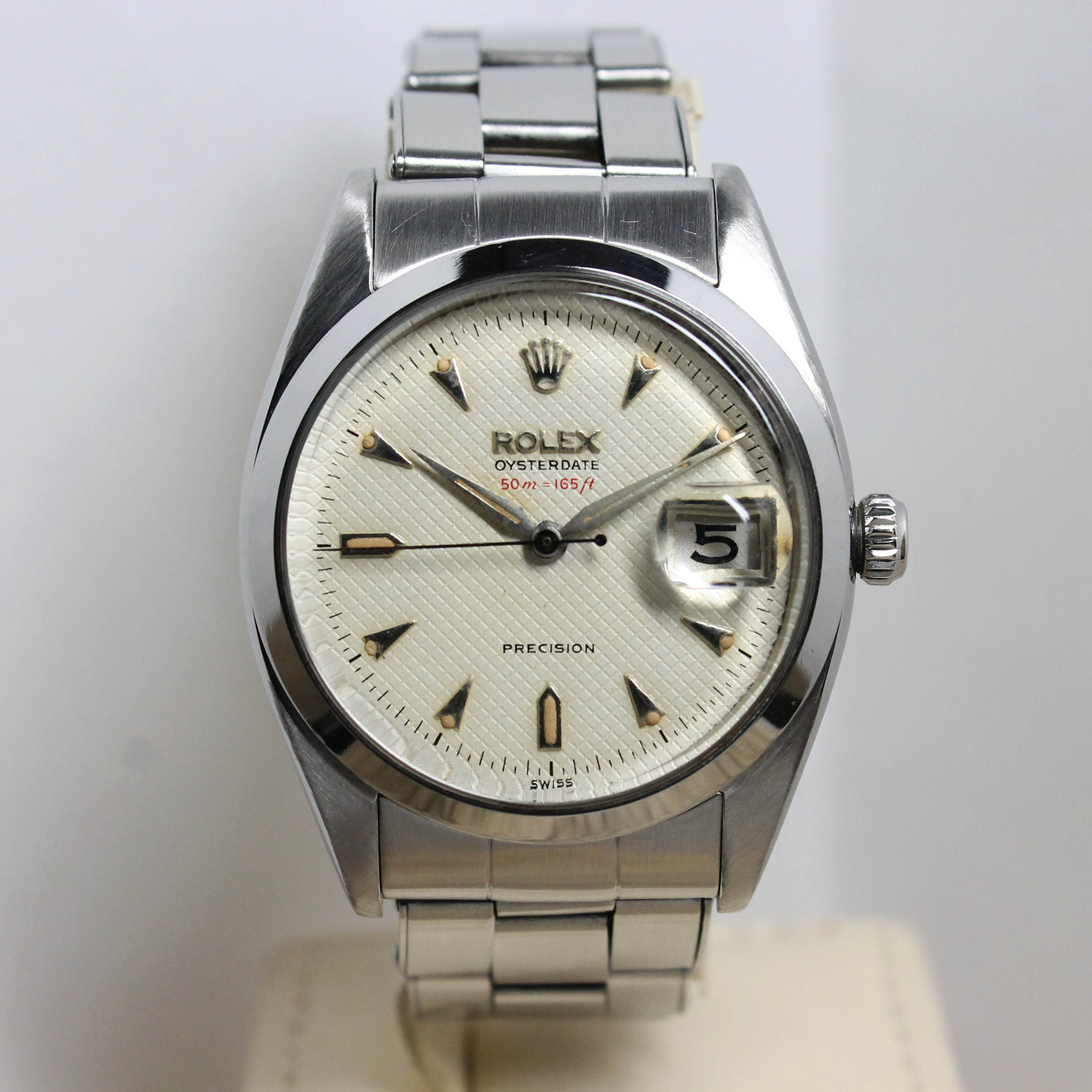 Rolex Oysterdate Precision 'Honeycomb' Ref. 6494 Year 1956 (with Box)