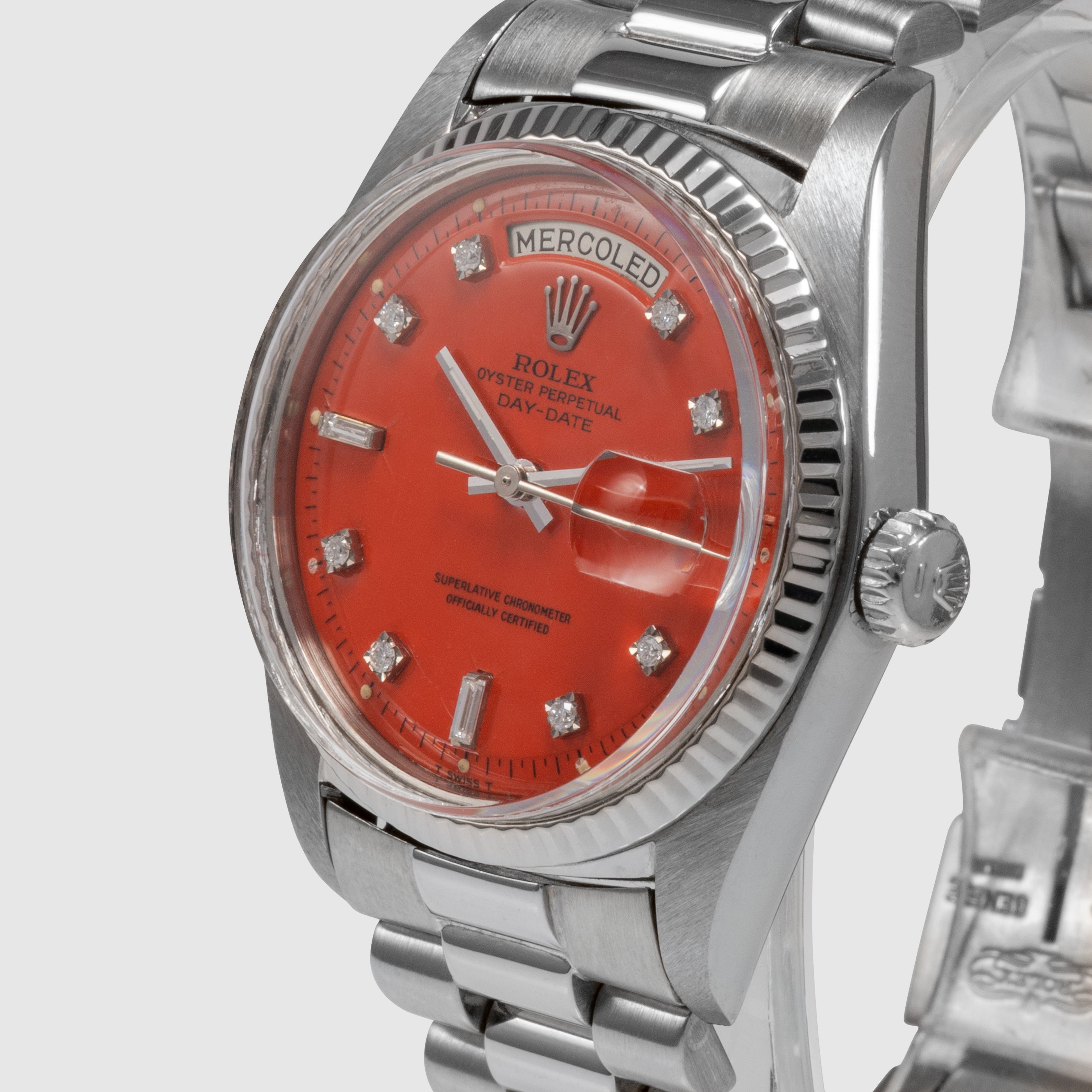 1973 Rolex Day Date Sunset Red Stella Diamond Dial Ref. 1803