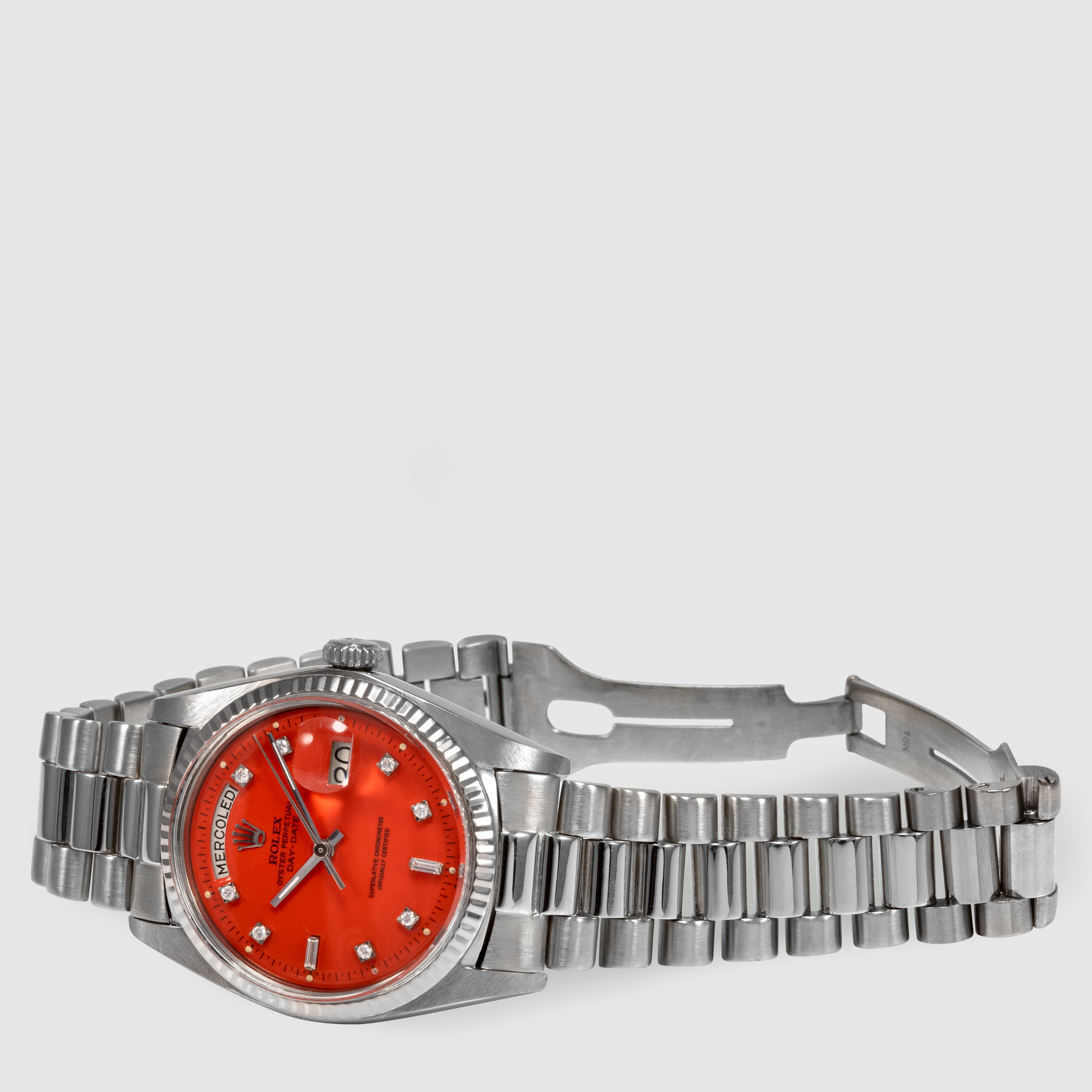 1973 Rolex Day Date Sunset Red Stella Diamond Dial Ref. 1803