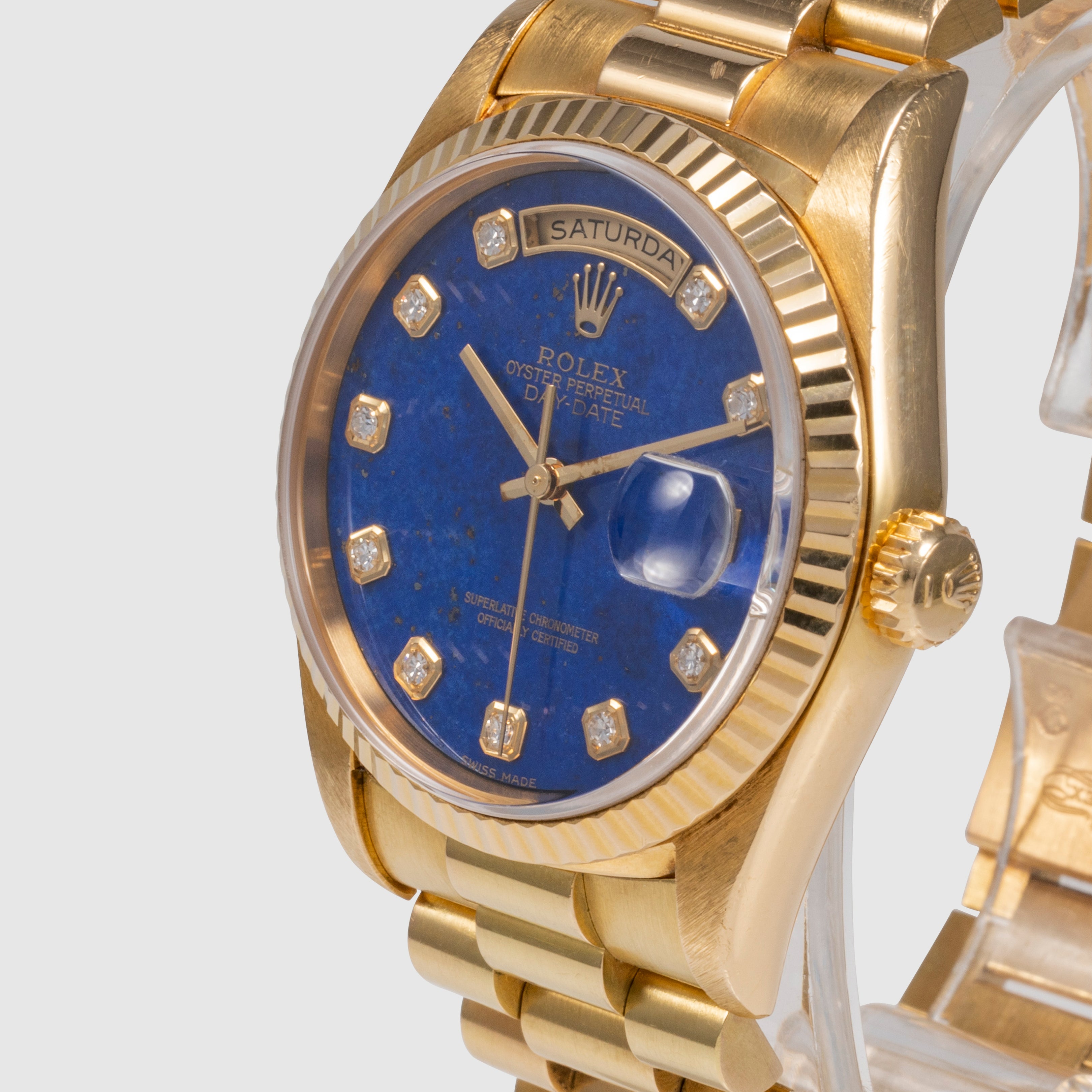 1995 Rolex Day Date Lapis Diamond Dial Ref. 18238