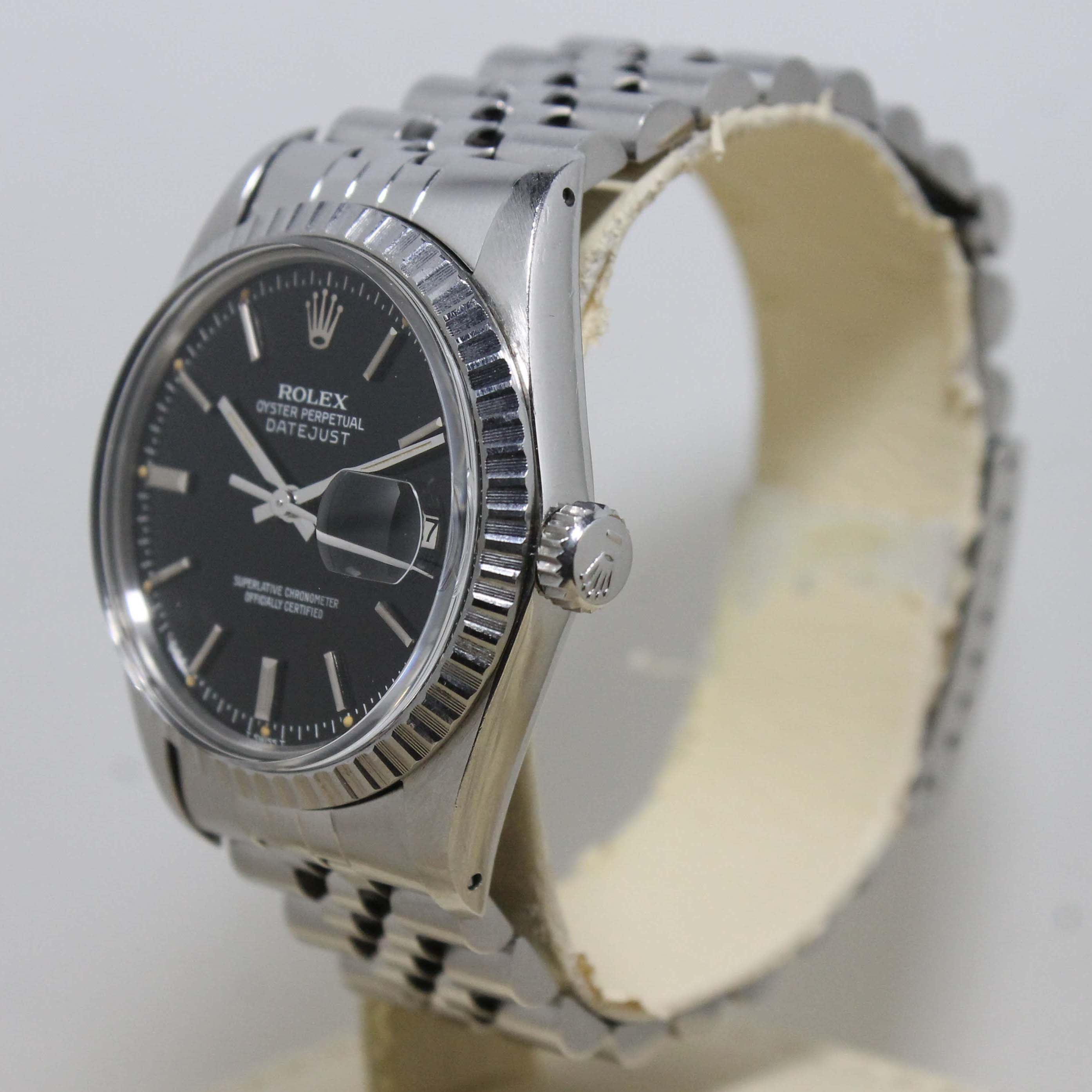 1980 Rolex Datejust Black Glossy Dial Ref. 16030