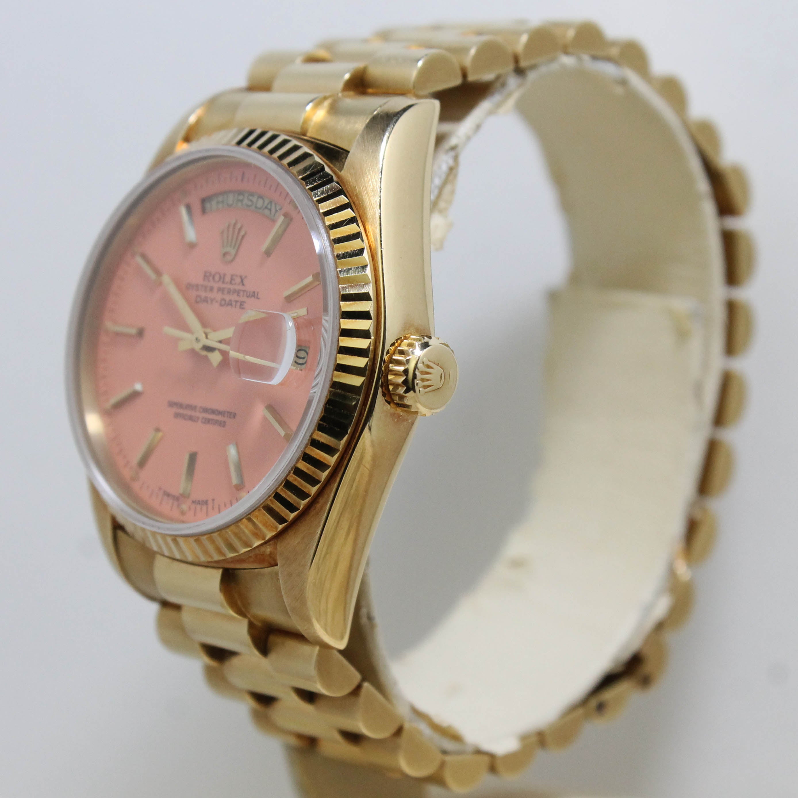 1984 Rolex Day Date Coral Stella Dial Ref. 18038