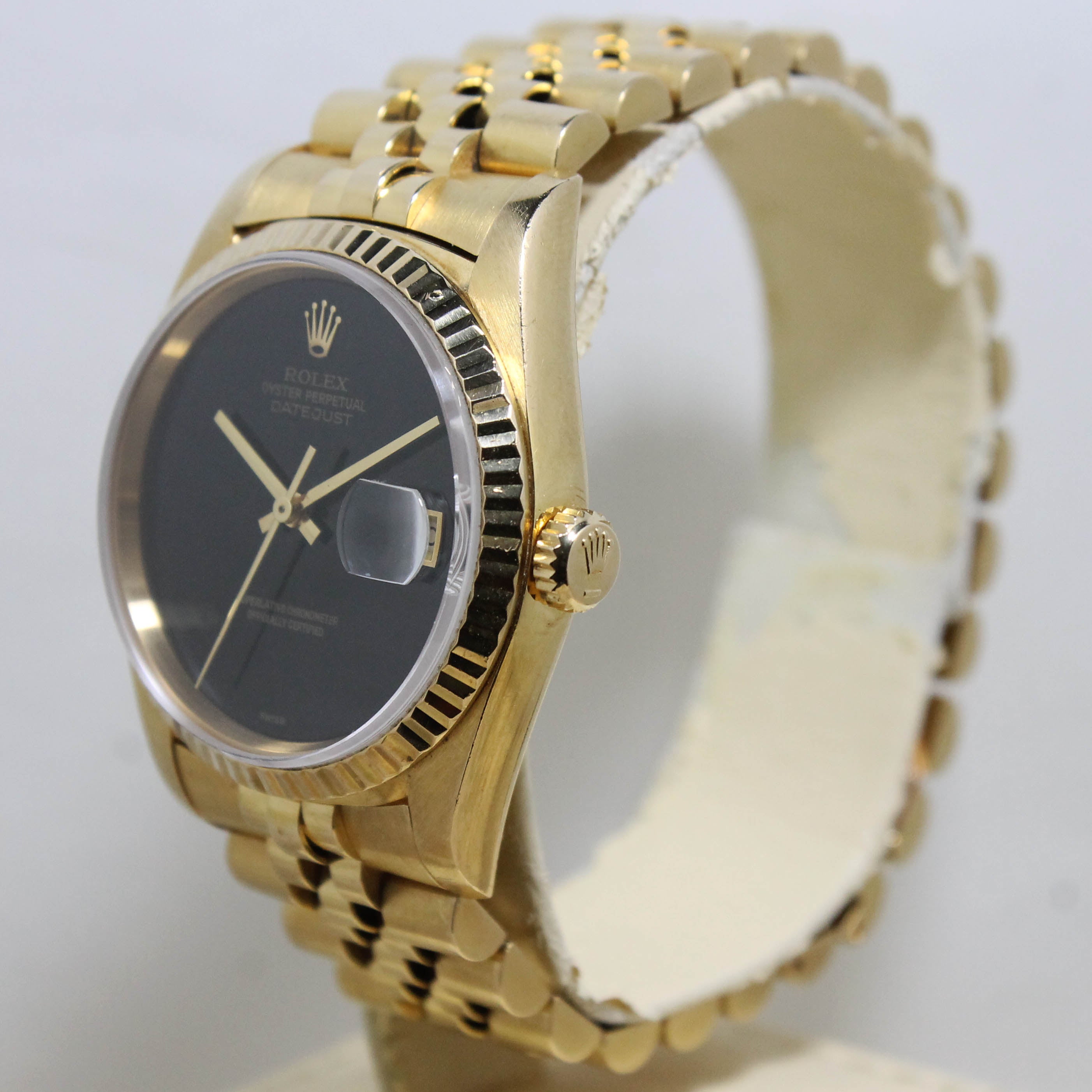 1990 Rolex Datejust Onyx Dial Ref. 16238