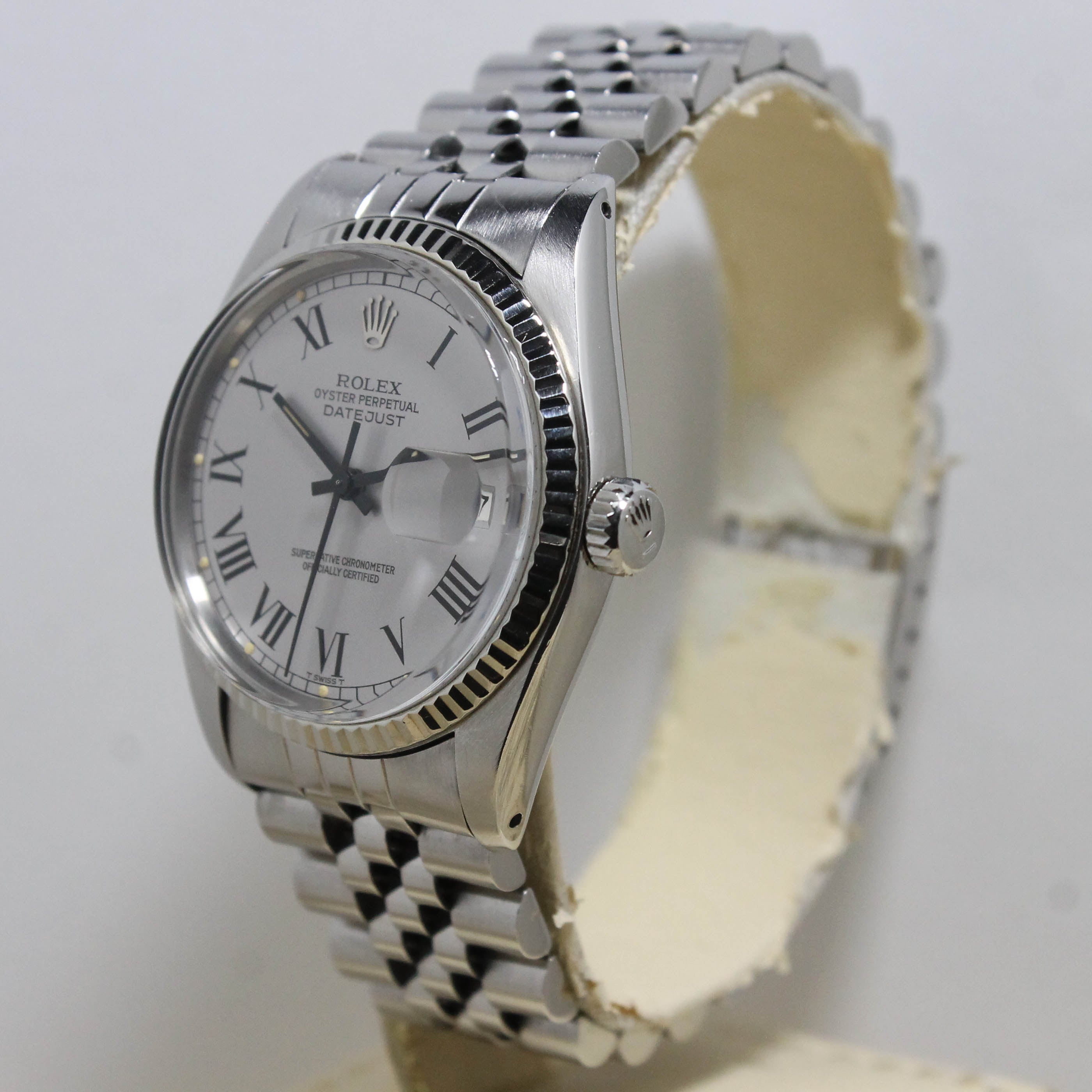 1977 Rolex Datejust Light Grey Buckley Dial Ref. 16014