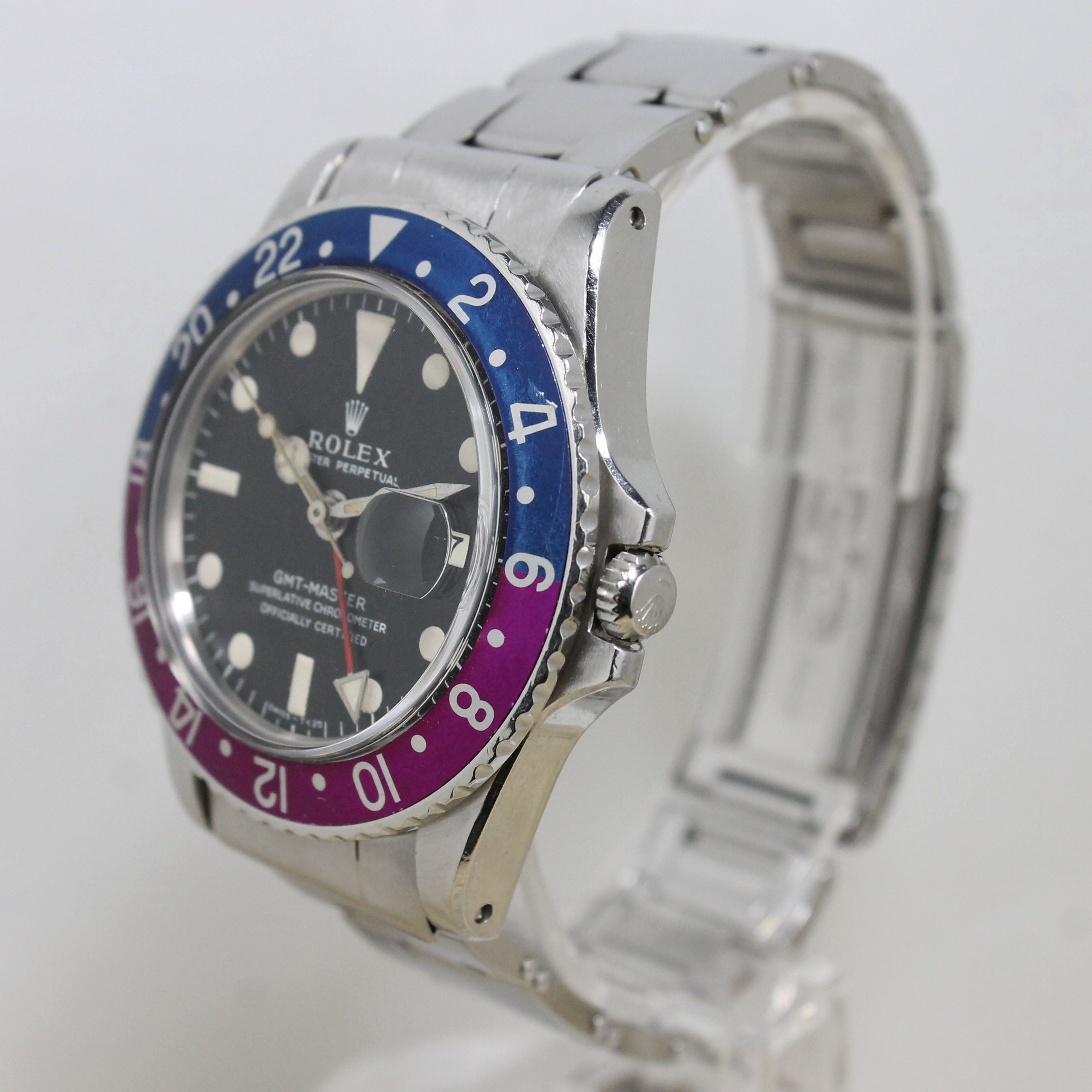 1968 Rolex GMT Master MK1 Unpolished Fuchsia Bezel Ref. 1675