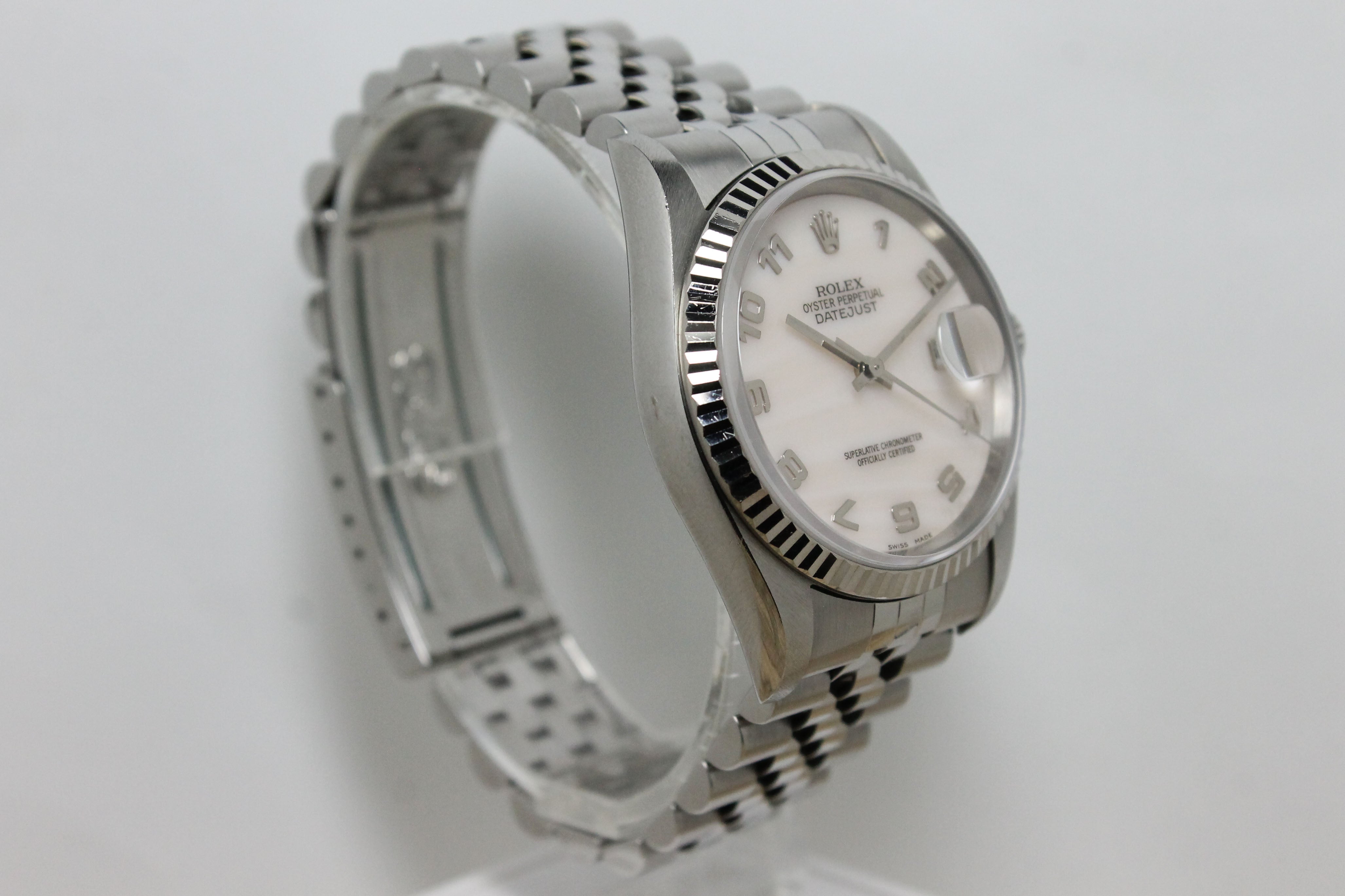 1997 Rolex Datejust Pink Mother of Pearl Dial Ref. 16234 (with Papers)