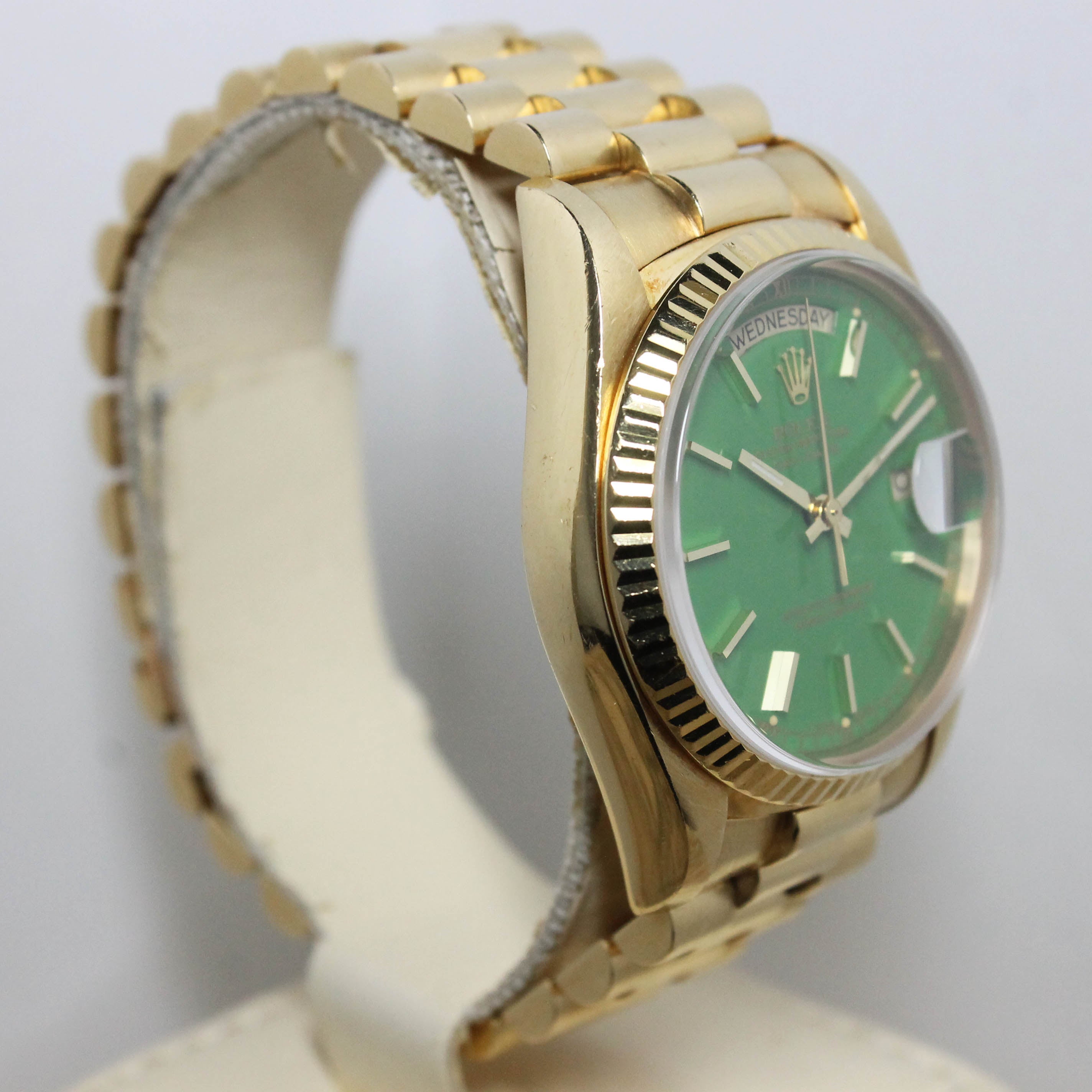 1980 Rolex Day Date Stella Green Ref. 18038 (with Box & Papers)