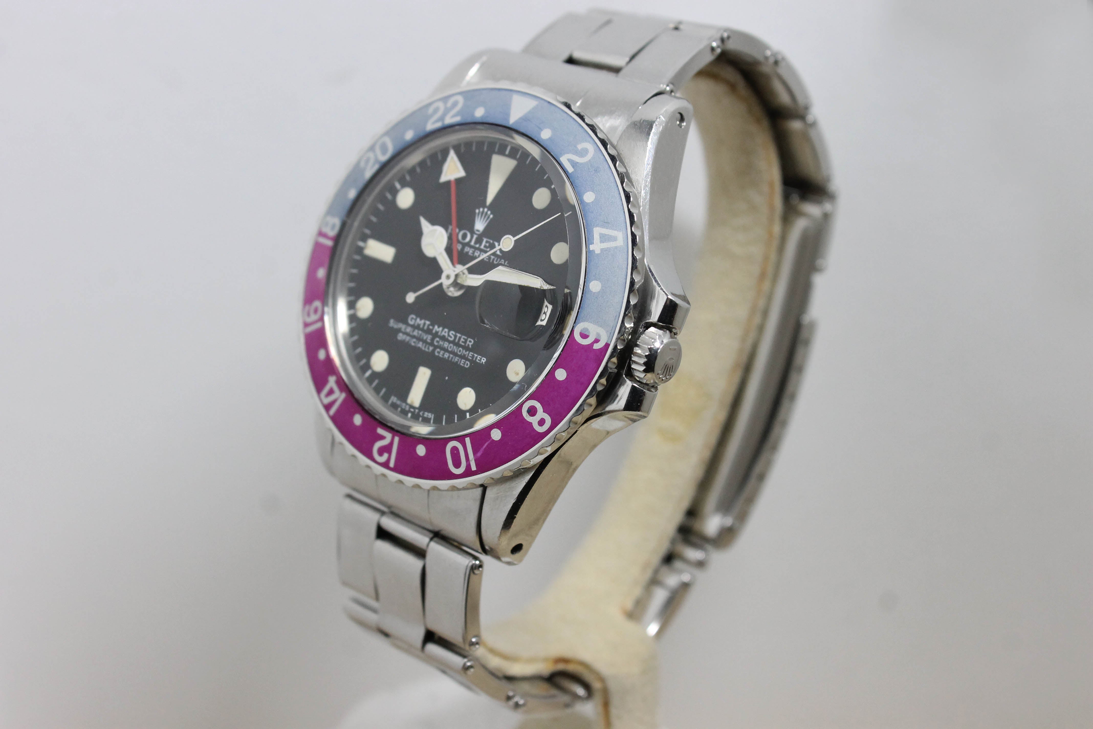 1972 Rolex GMT Master MK4 Unpolished Fuchsia Insert Ref. 1675