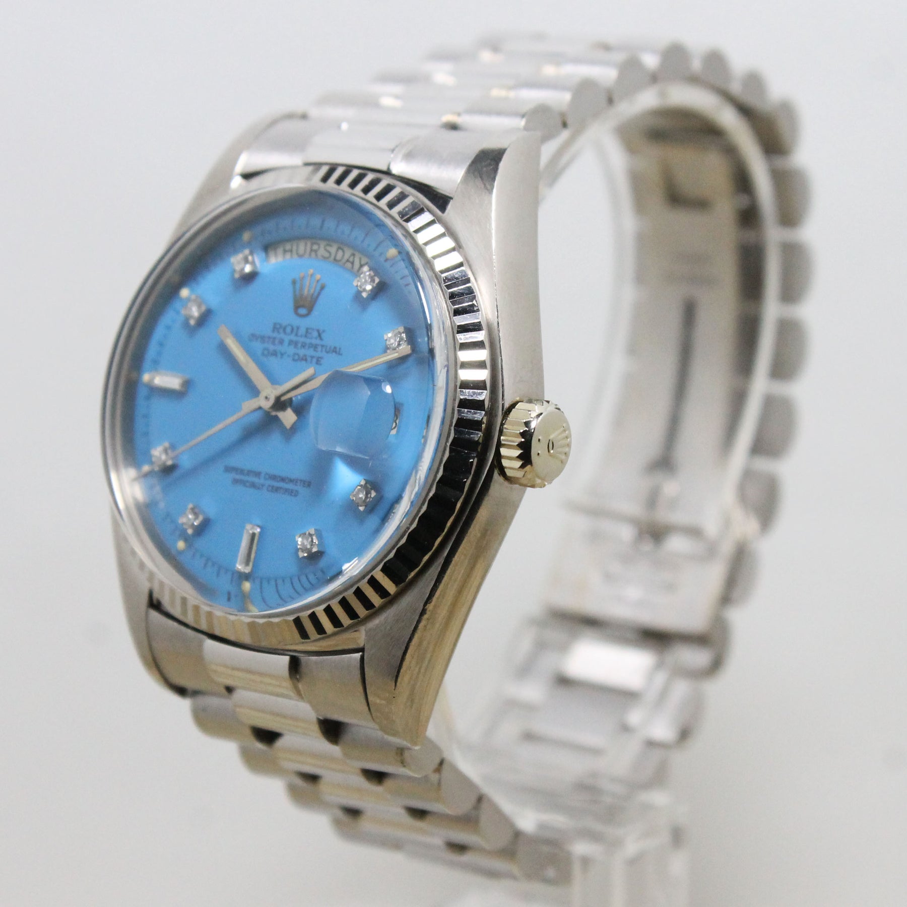 1978 Rolex Day Date Blue Stella Diamond Dial Ref. 1803