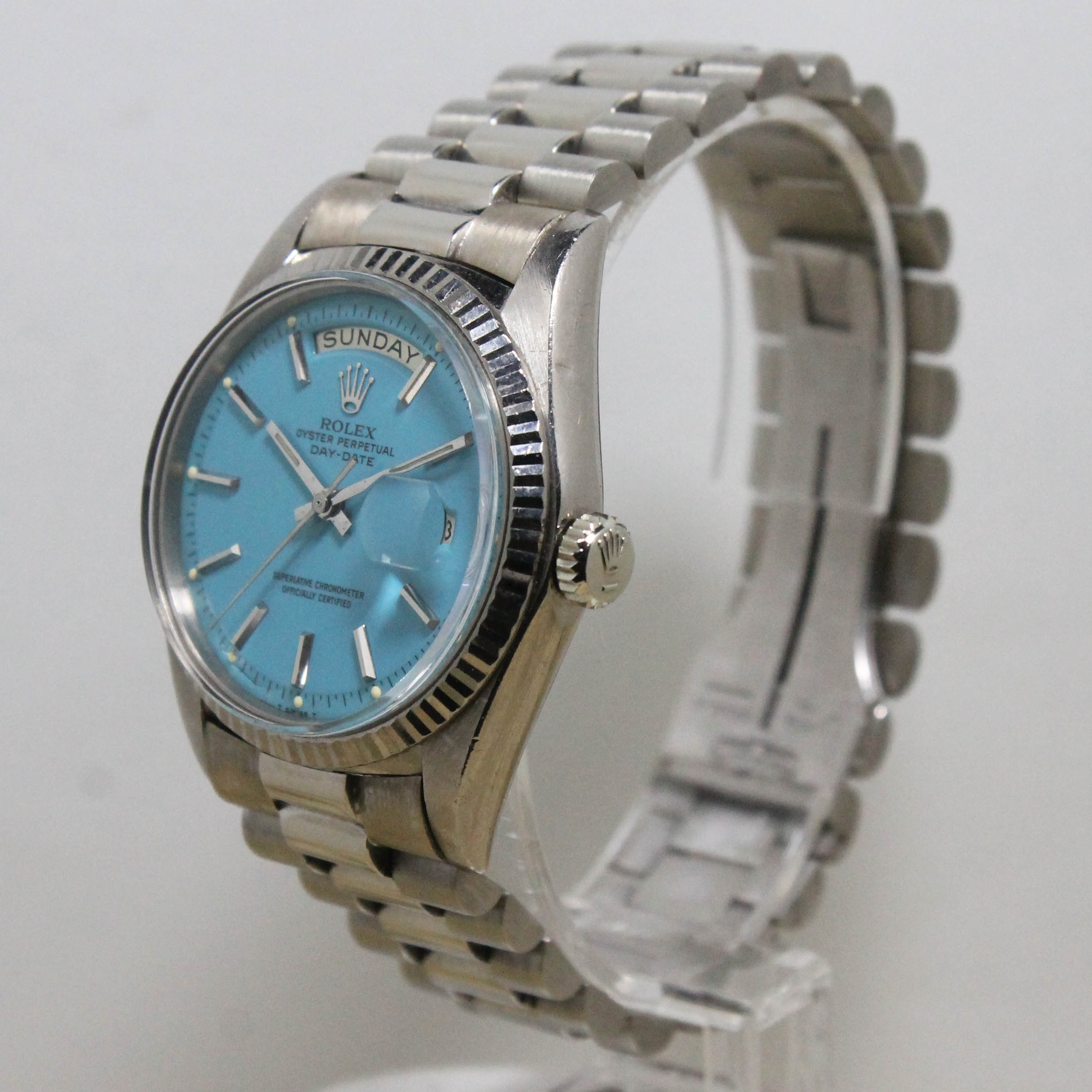 1967 Rolex Day Date WG Turquoise Stella Dial Ref. 1803