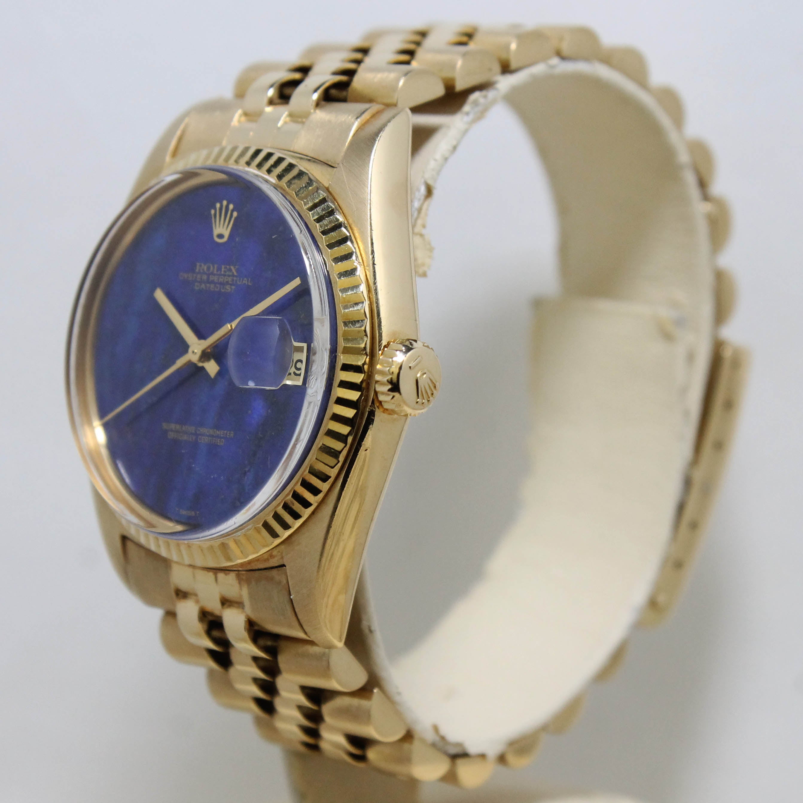 1974 Rolex Datejust 18K Rare Lapis Dial Ref. 1601