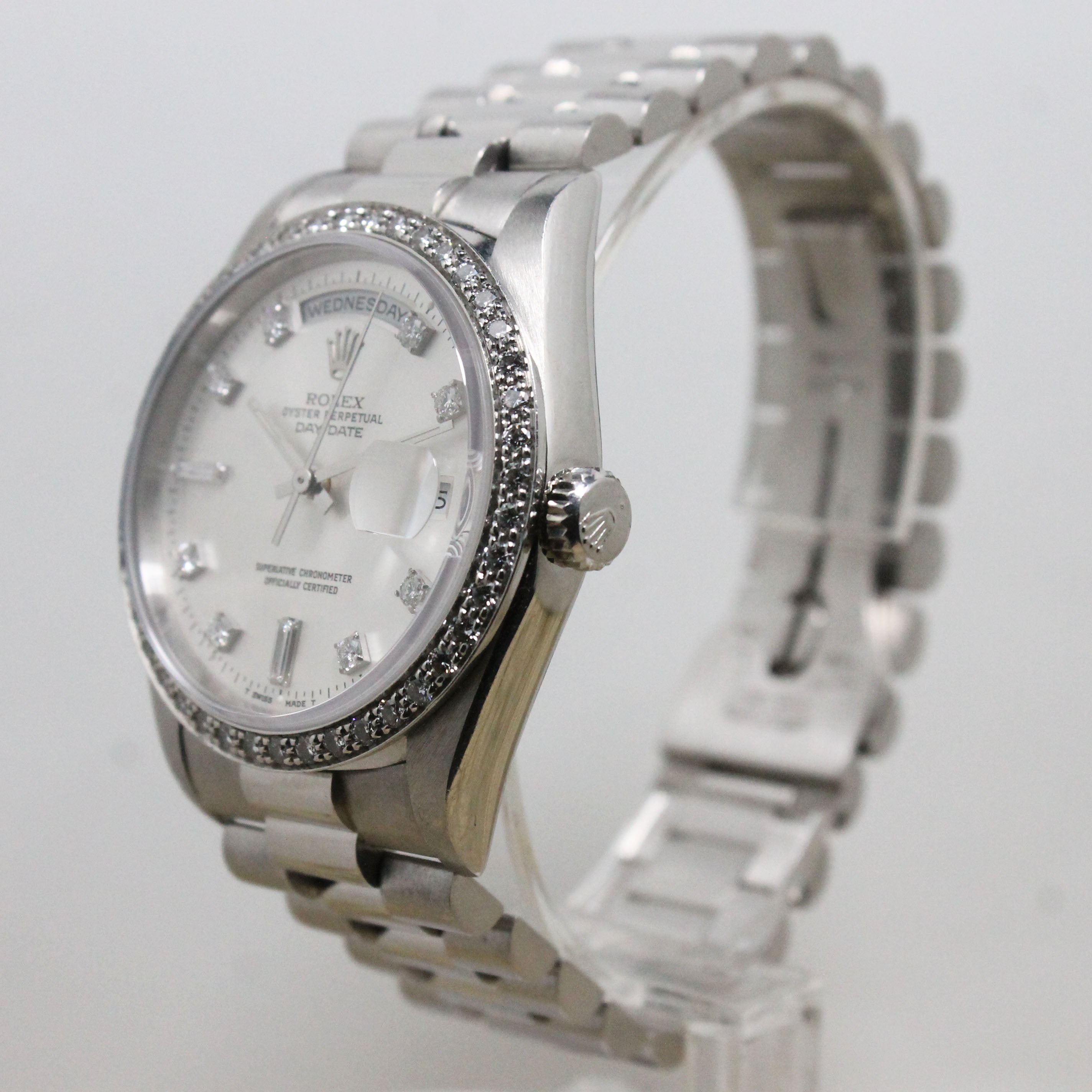 1989 Rolex Day Date Platinum Jumbo Diamond Dial Ref. 18346