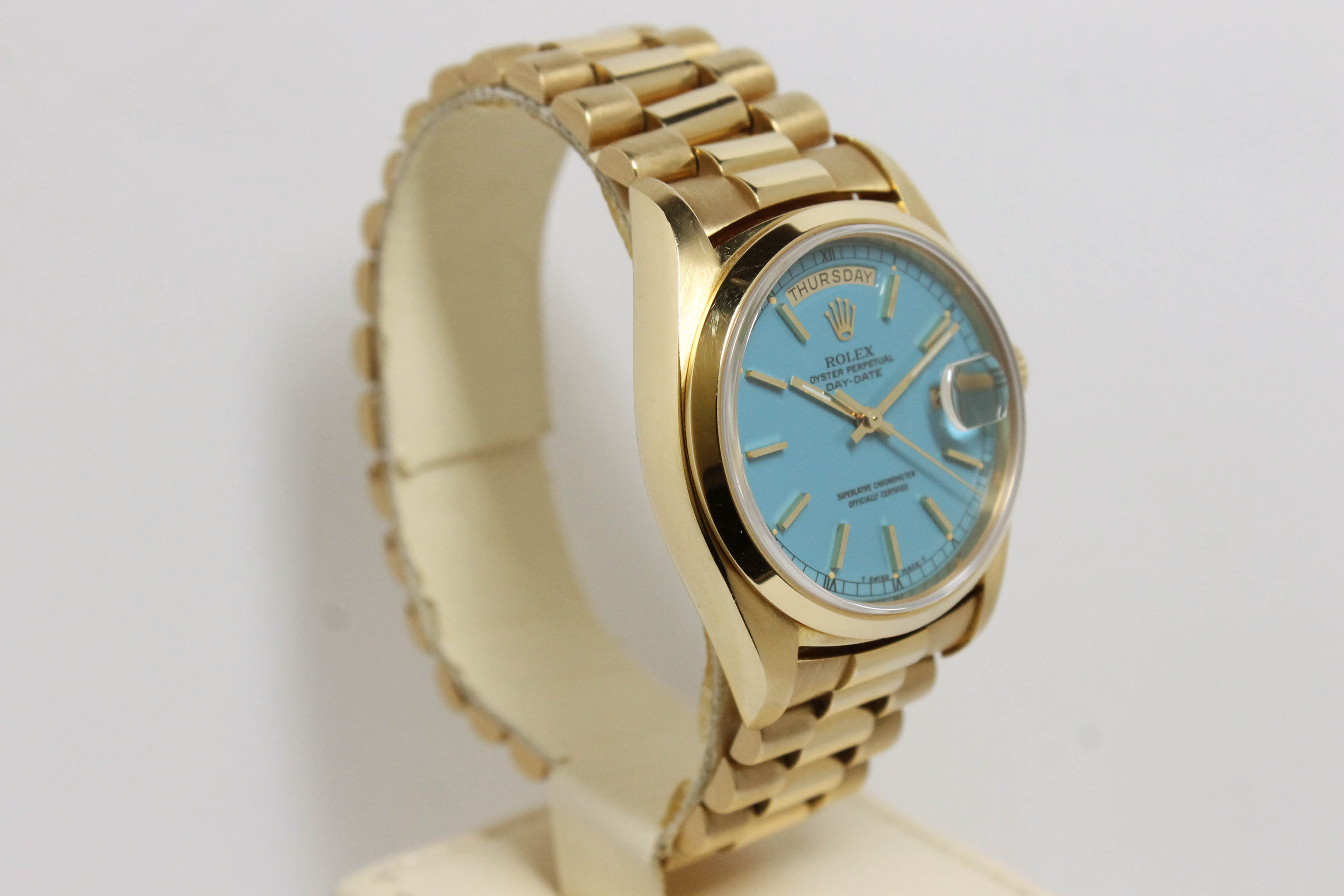 1978 Rolex Day Date Stella Turquoise Ref. 18028 (Full Set)