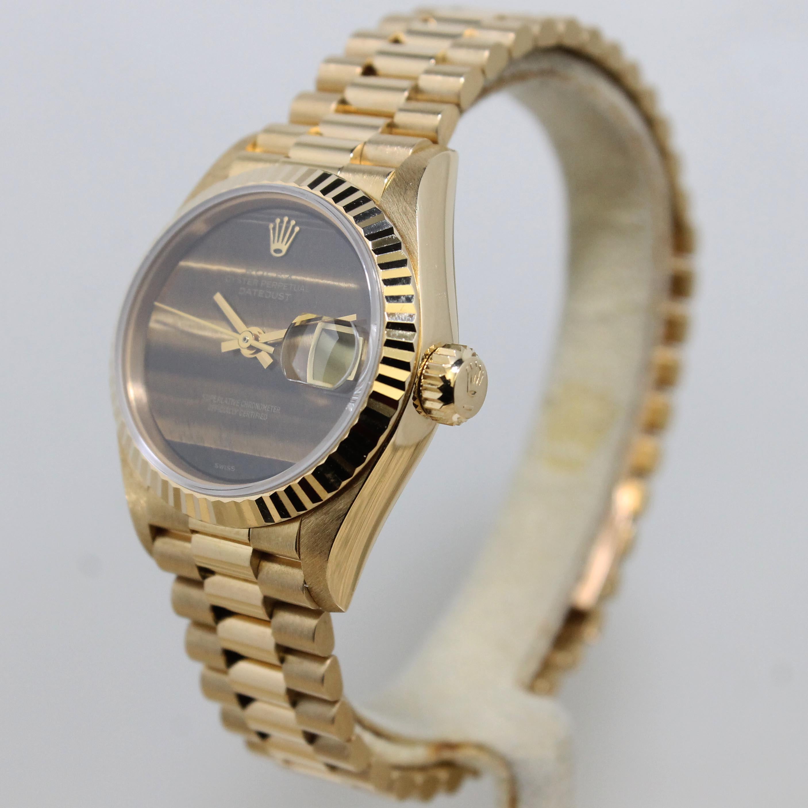 1988 Rolex Datejust Ladies Tiger Eye dial - NOS Ref. 69178