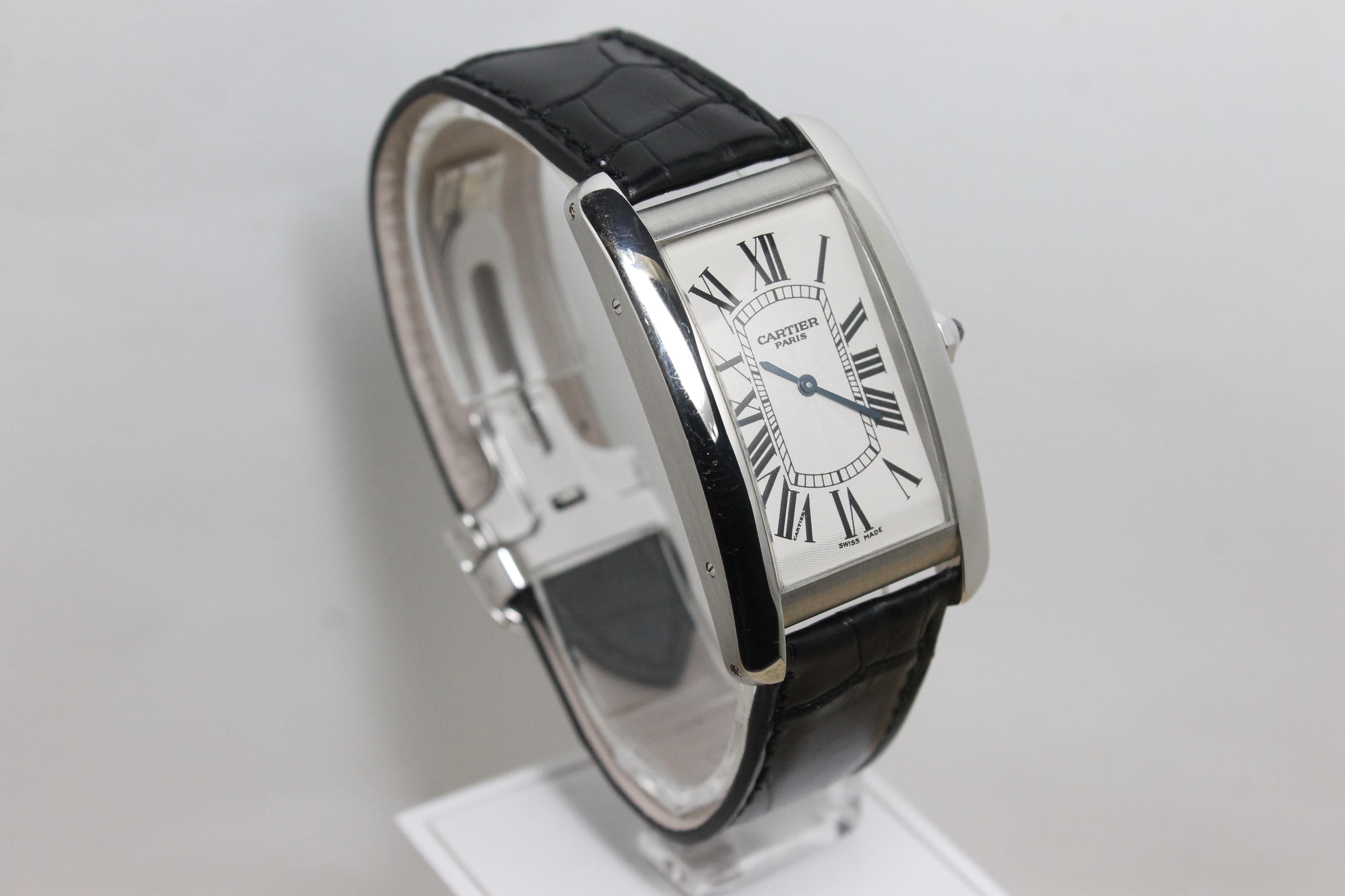 1999 Cartier Tank Platinum XL Ref. W2604351 (Full Set)